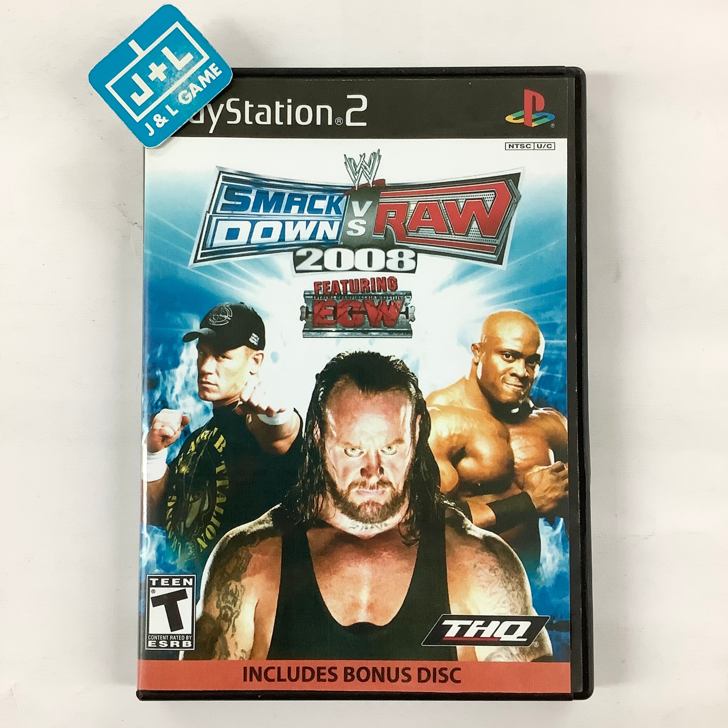 WWE SmackDown vs. Raw 2008 With Bonus Disc - (PS2) PlayStation 2 [Pre-Owned] Video Games THQ   