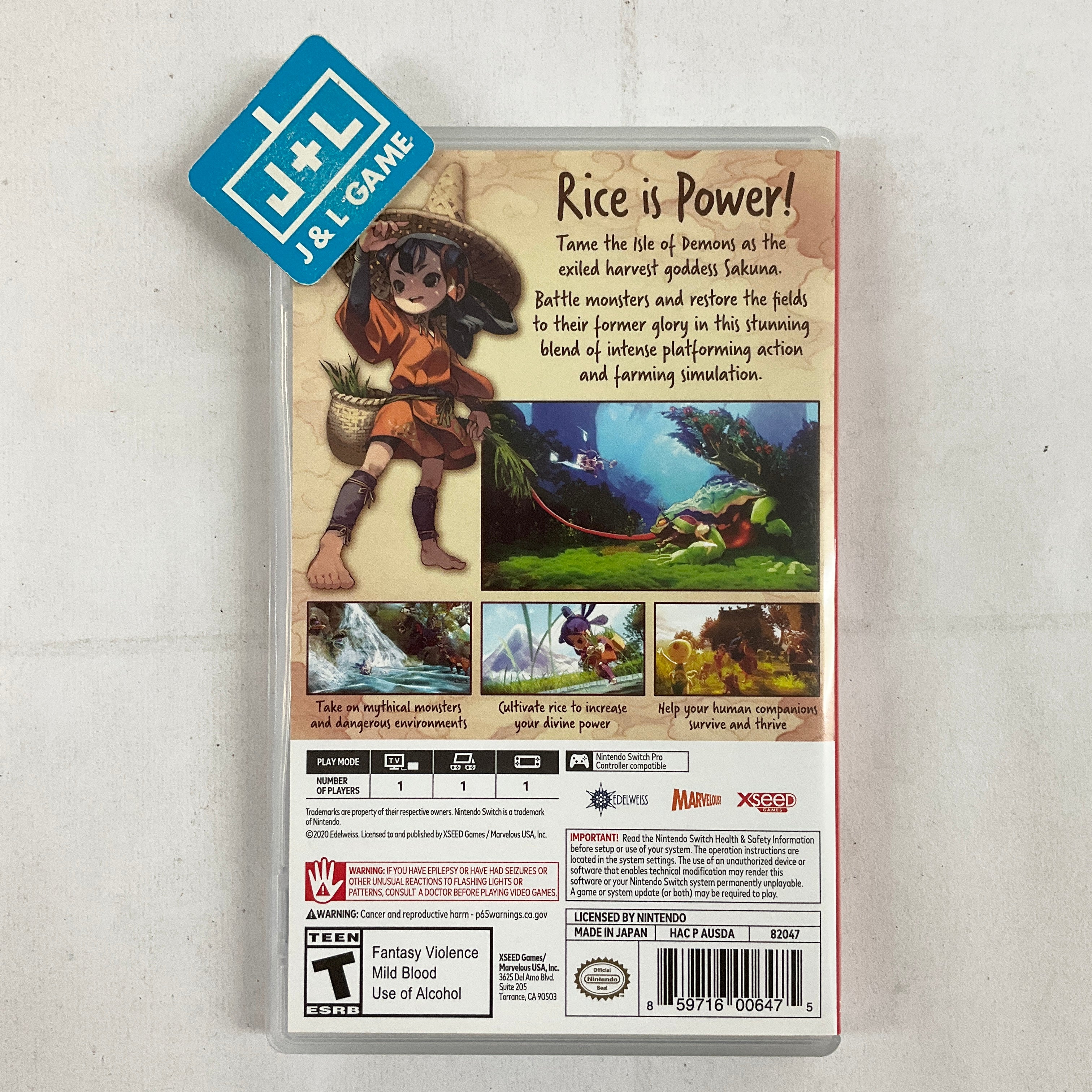 Sakuna: of Rice and Ruin - (NSW) Nintendo Switch [Pre-Owned] Video Games XSEED Games   