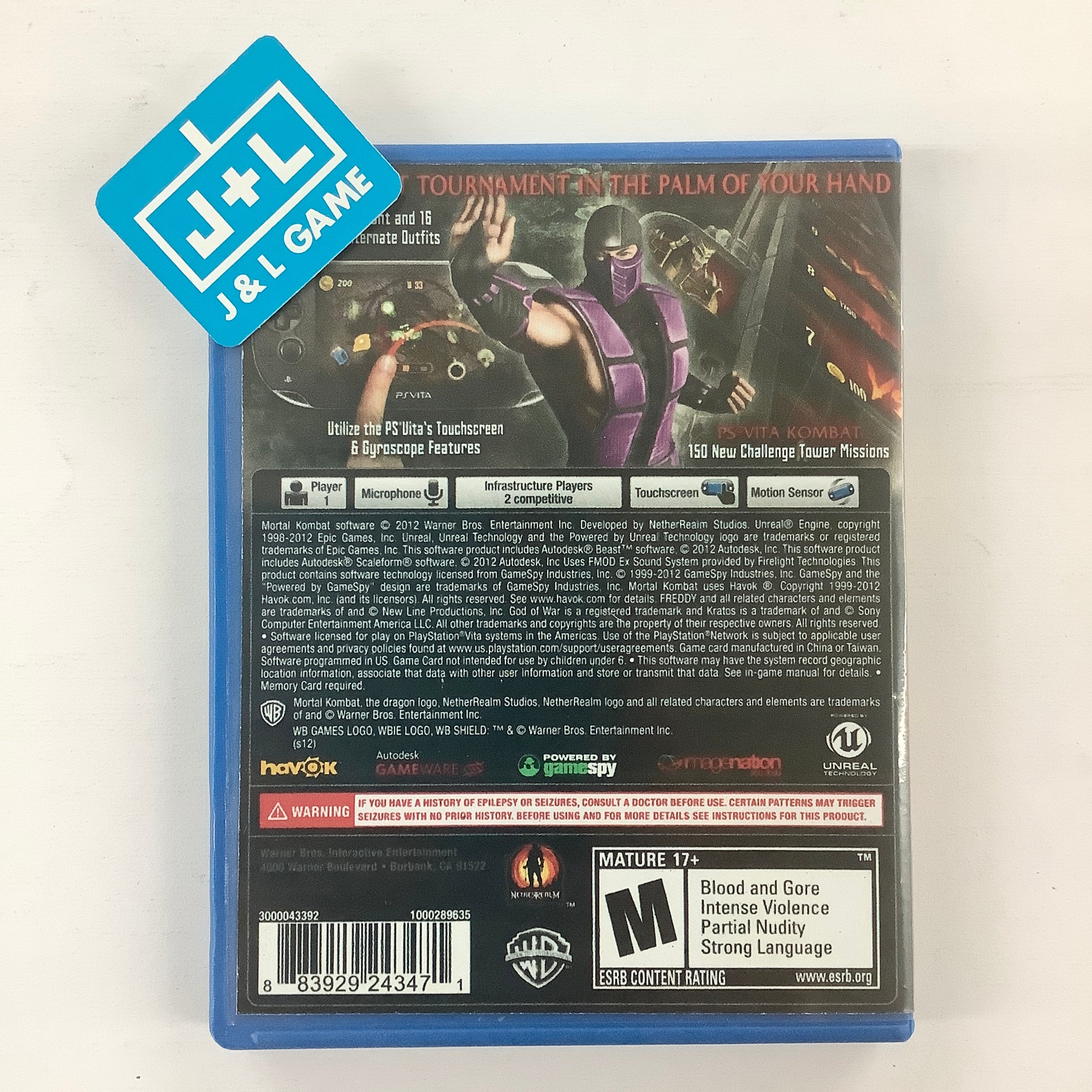Mortal Kombat - (PSV) PlayStation Vita [Pre-Owned] Video Games WB Games   
