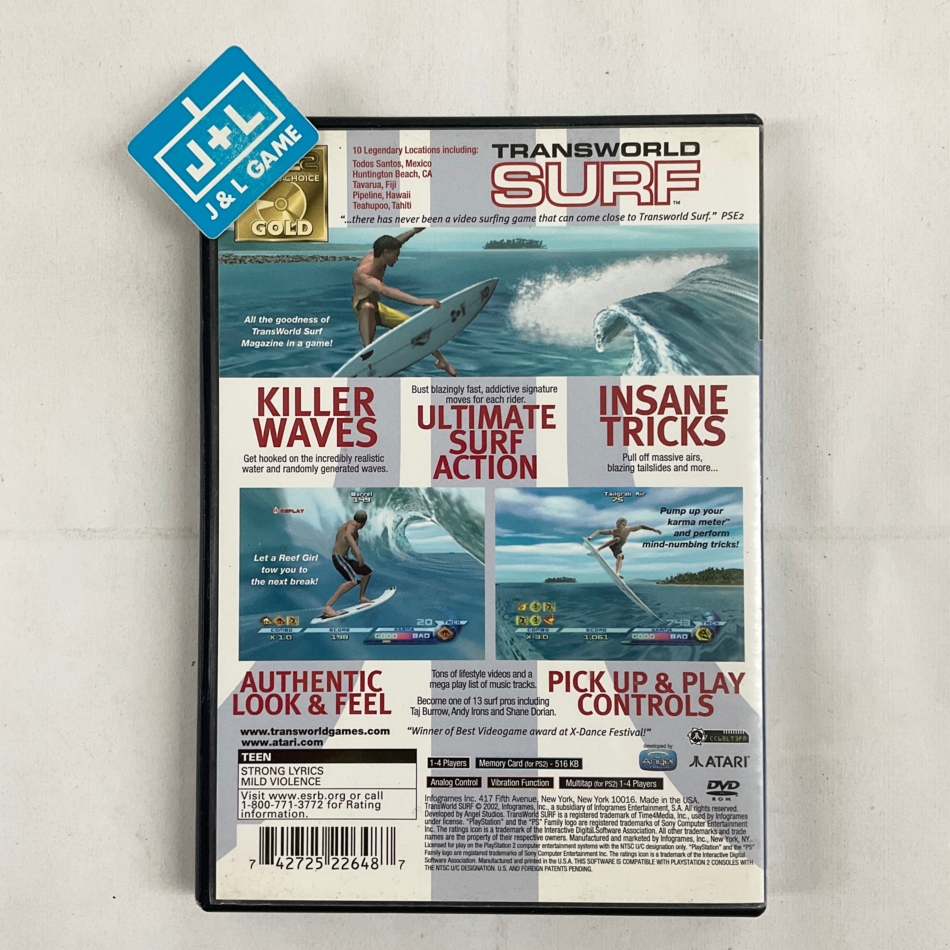 【中古】「非常に良い」Transworld Surf / Game TransWorld Surf - (PS2) PlayStation 2 [Pre-Owned] | J&L Game
