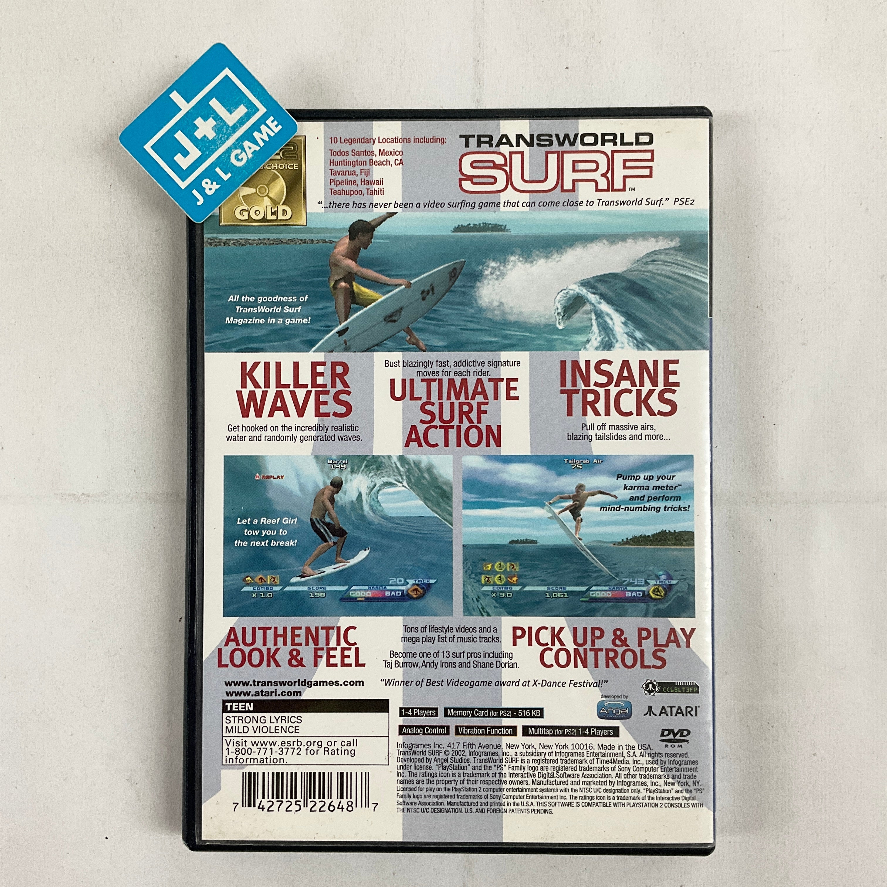 TransWorld Surf - (PS2) PlayStation 2 [Pre-Owned] Video Games Infogrames   