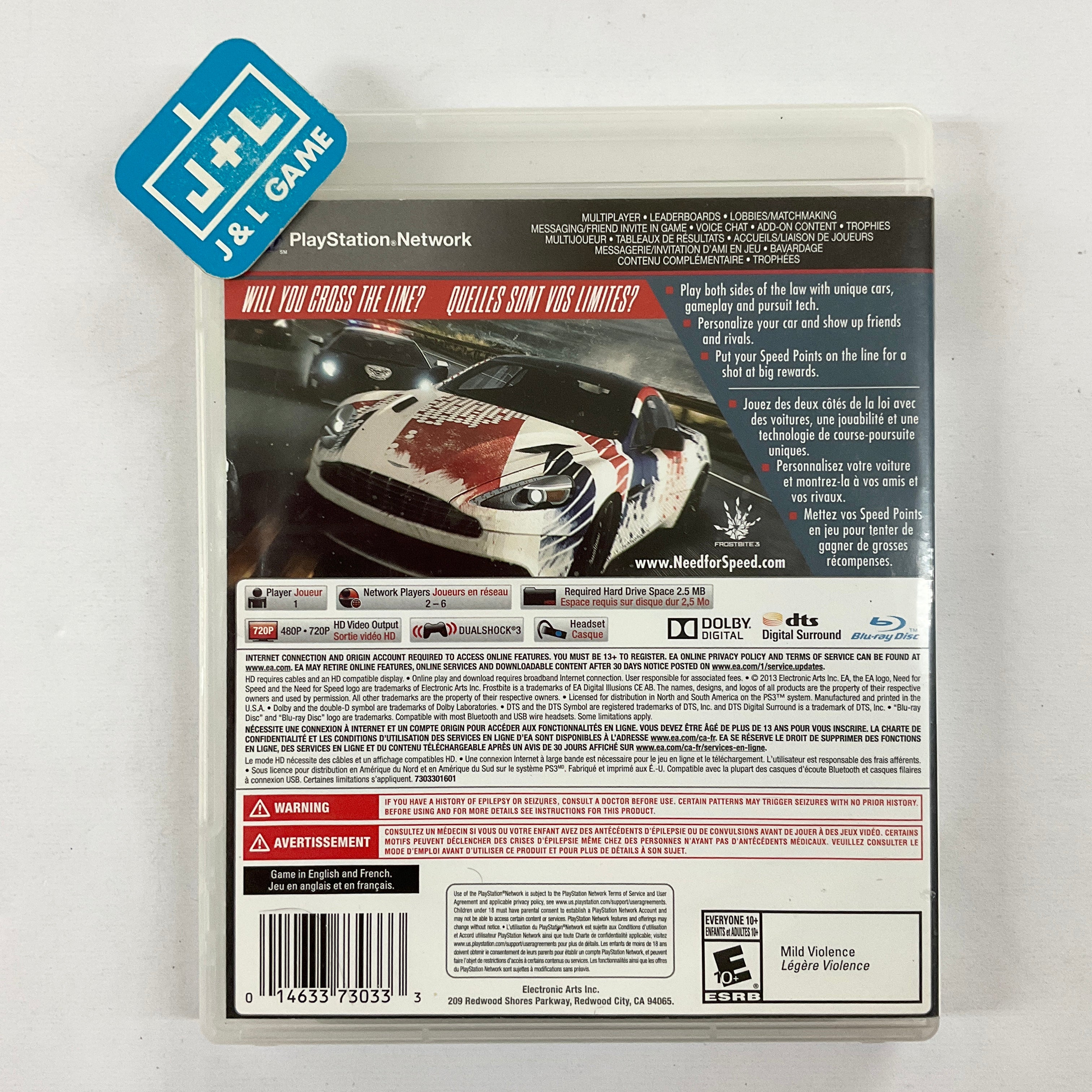 Need for Speed Rivals - (PS3) PlayStation 3 [Pre-Owned] Video Games Electronic Arts   