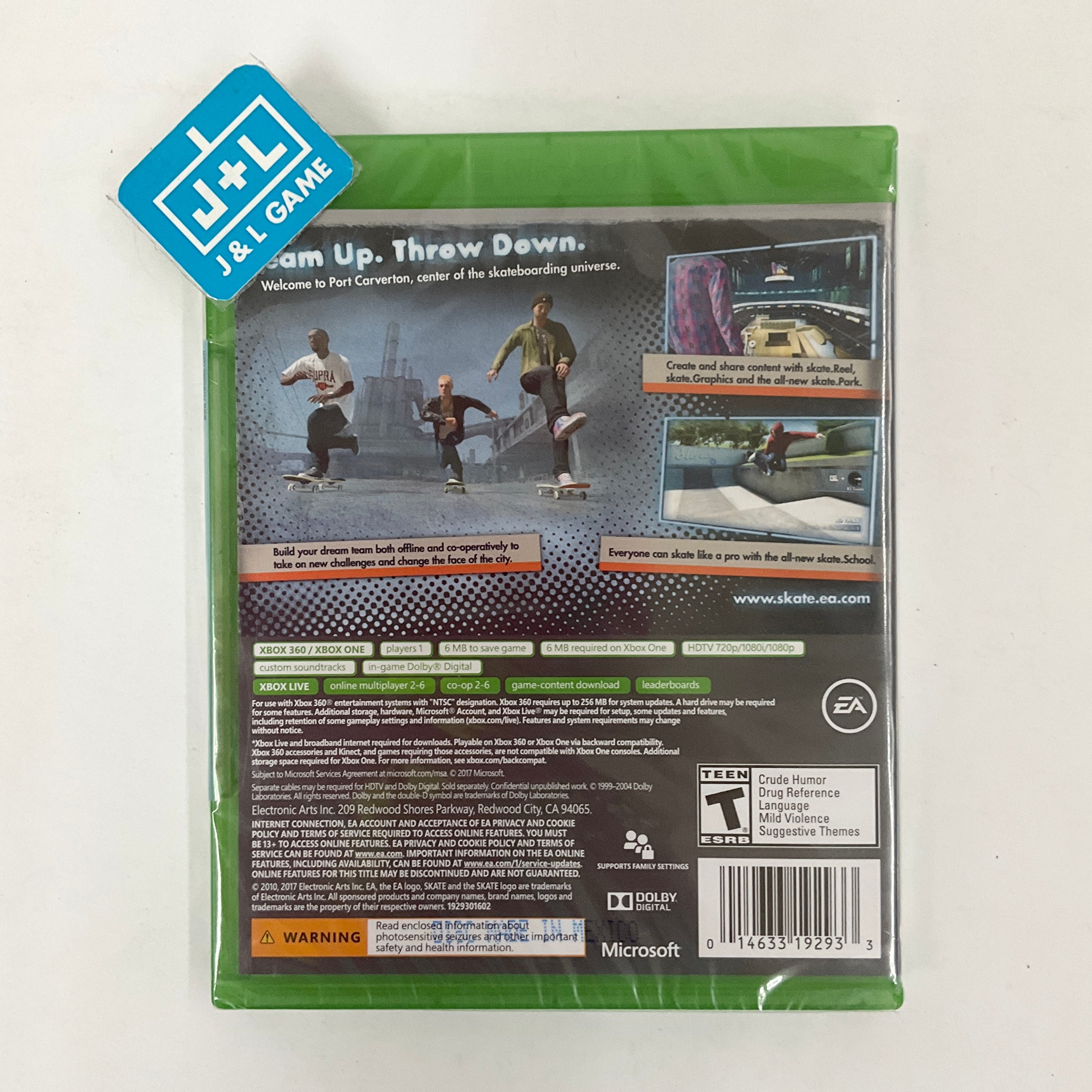 Skate 3 - (XB1) Xbox One & Xbox 360 Video Games EA Games   