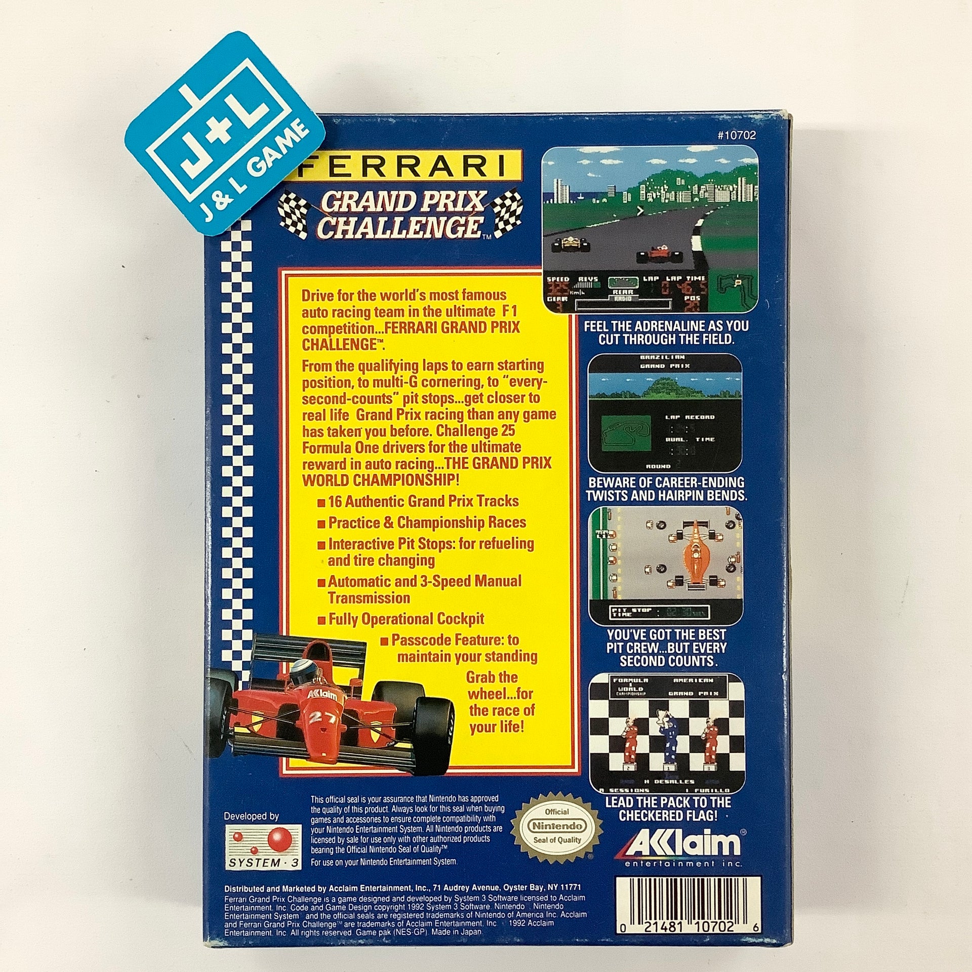 FERRARI GRAND PRIX Challenge Sega Mega Drive 1992 qualité supérieure FERRARI GRAND PRIX Challenge Sega Mega Drive 1992 qualité supérieure