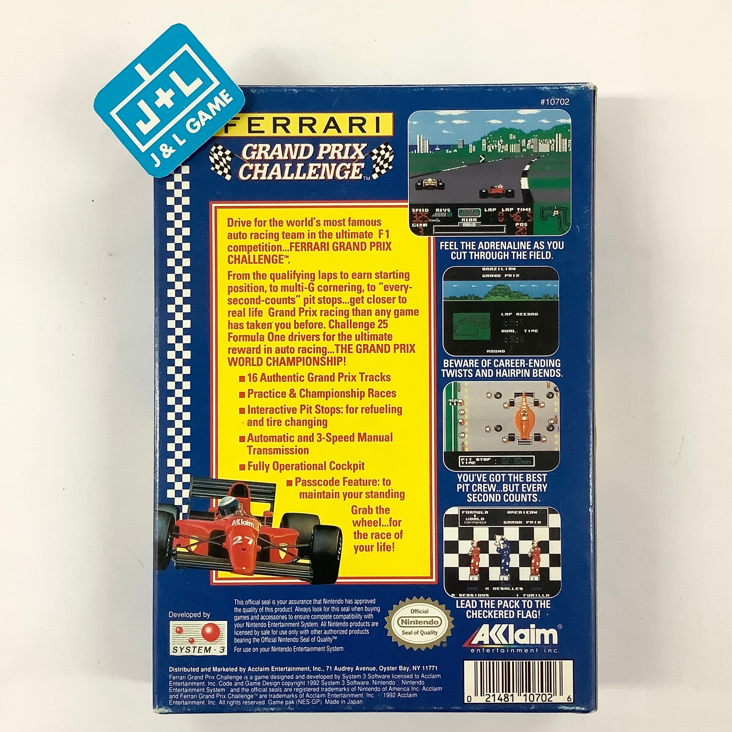 Ferrari Grand Prix Challenge - (NES) Nintendo Entertainment System [Pre-Owned] Video Games Acclaim   