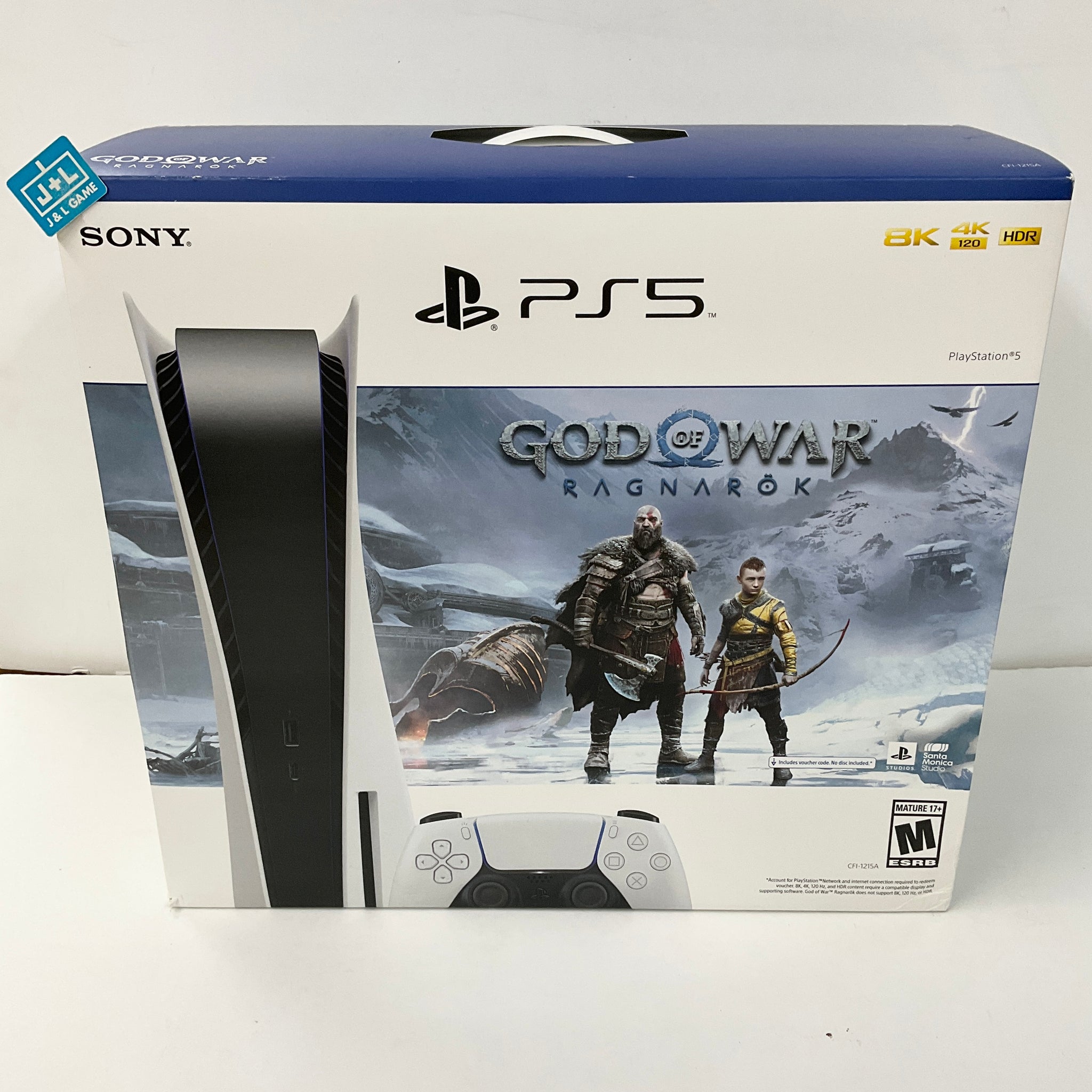 SONY PlayStation 5 Disc Edition Console (God of War Ragnarok Bundle) (Model CFI-1215A) - (PS5) PlayStation 5 [Pre-Owned] Video Games PlayStation   