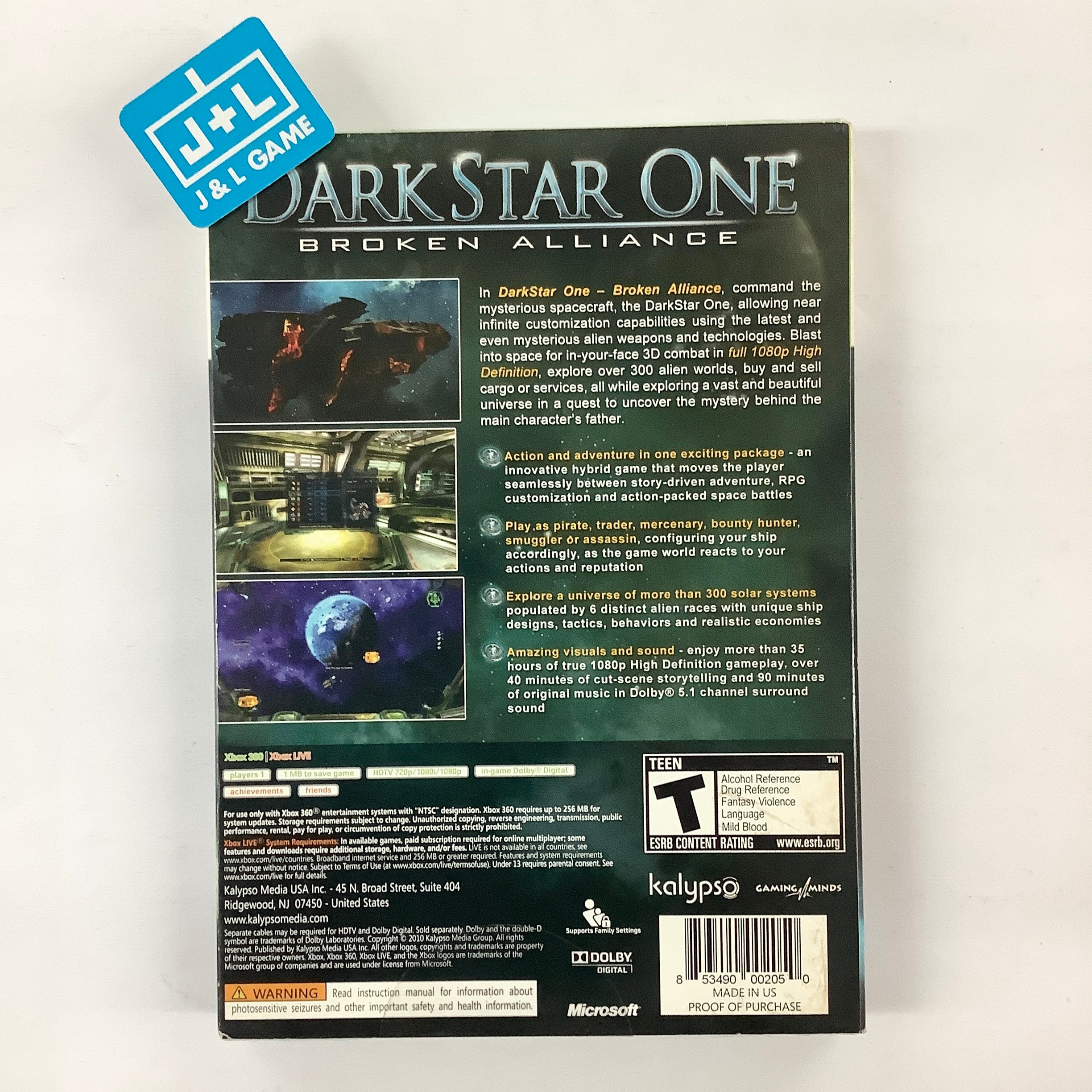 【中古】「非常に良い」Dark Star One: Broken Alliance (輸入版) - Xbox360 DarkStar One: Broken Alliance - Xbox 360 | J&L Game
