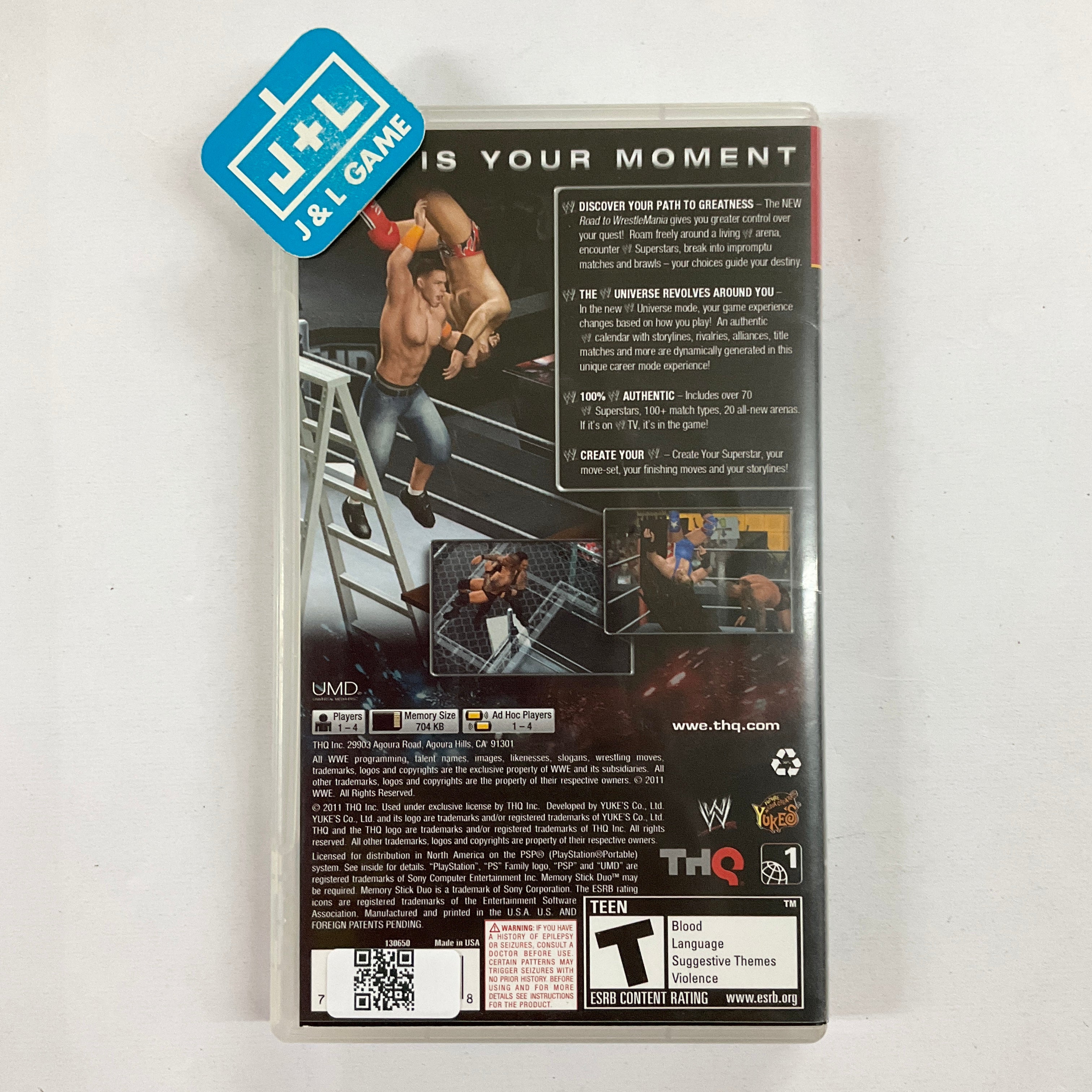 WWE SmackDown vs. Raw 2011 (Greatest Hits) - Sony PSP [Pre-Owned] Video Games THQ   