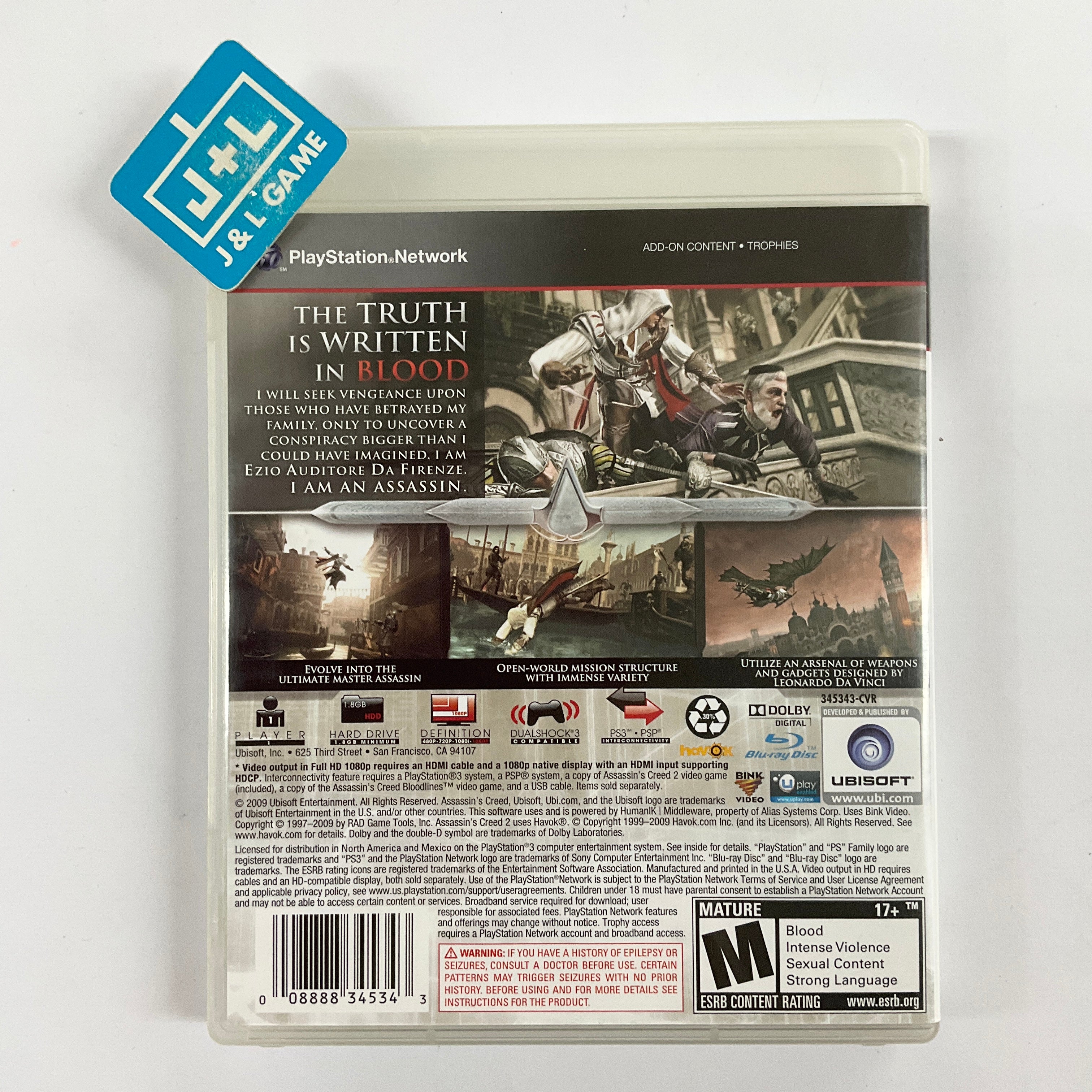 Assassin's Creed II - (PS3) PlayStation 3 [Pre-Owned] Video Games Ubisoft   