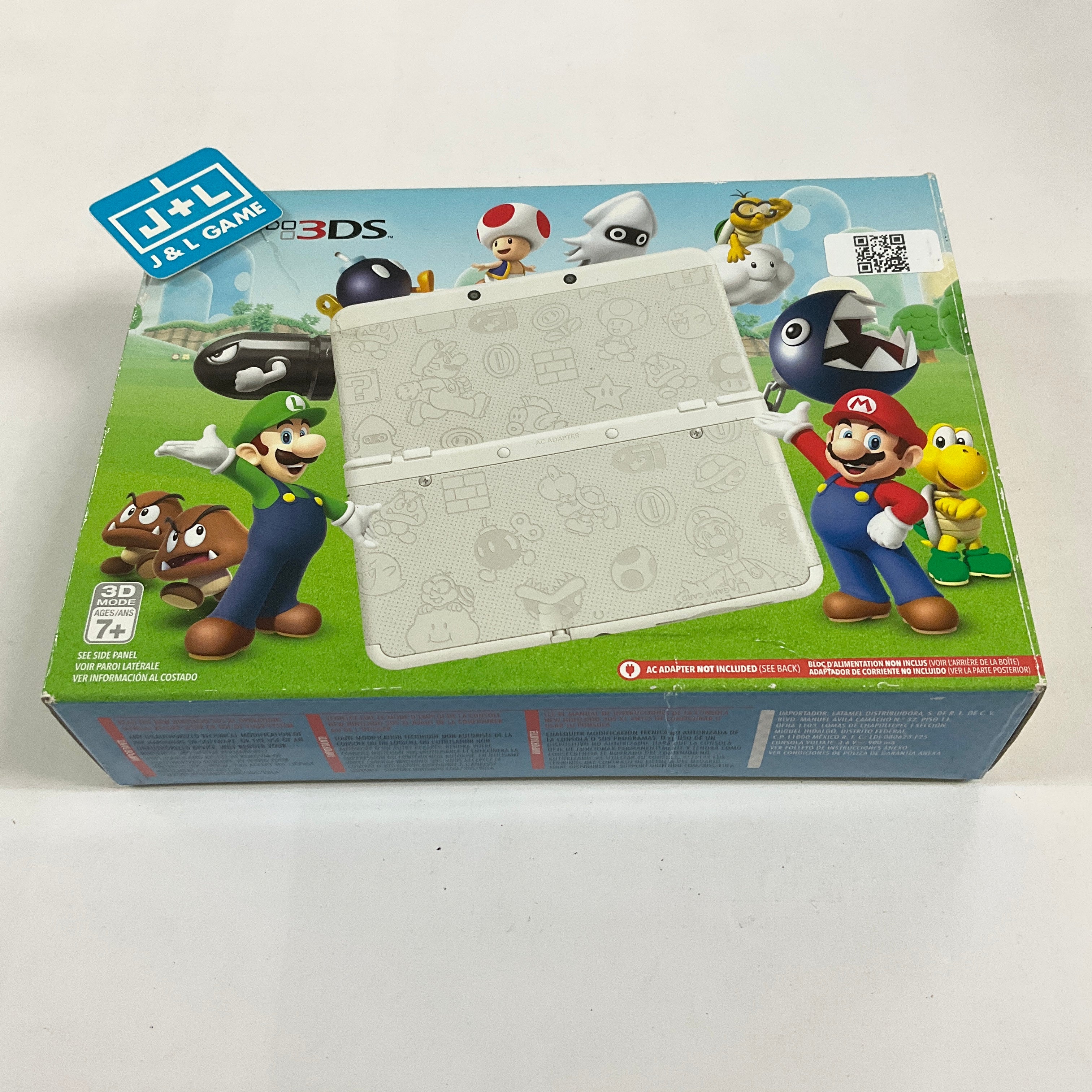 New Nintendo 3DS Console (Mario White) - Nintendo 3DS [Pre-Owned] Consoles Nintendo   
