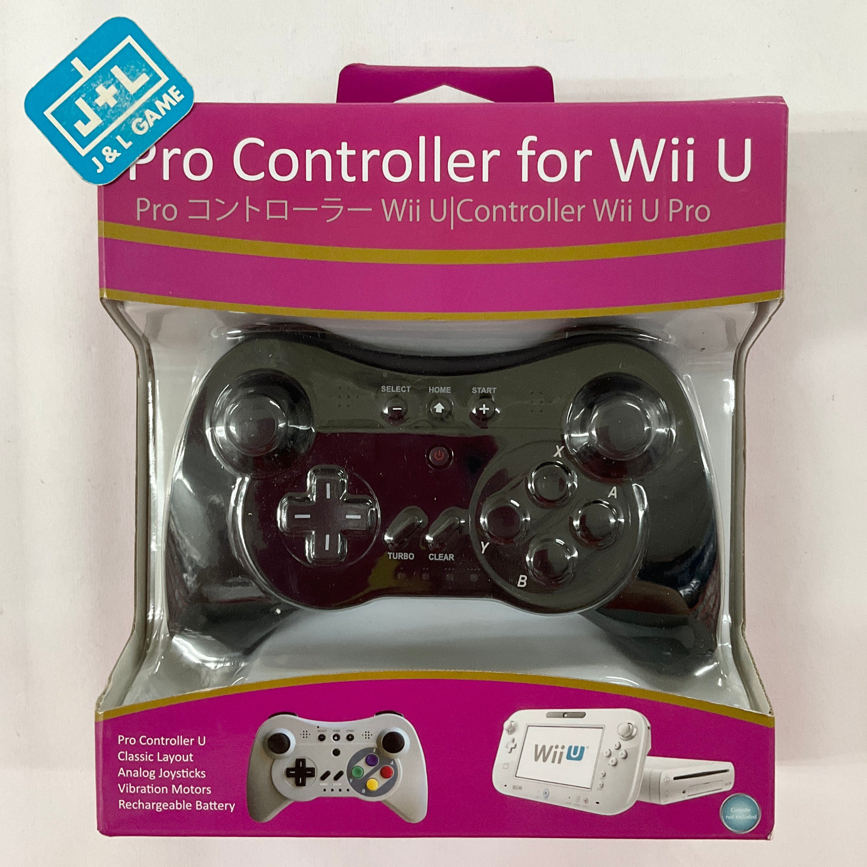 NEXiLUX Wii U Wireless 3-in-1 Classic Pro Controller Gamepad (Black ) - (WiiU) Nintendo Wii U Accessories NEXiLUX   