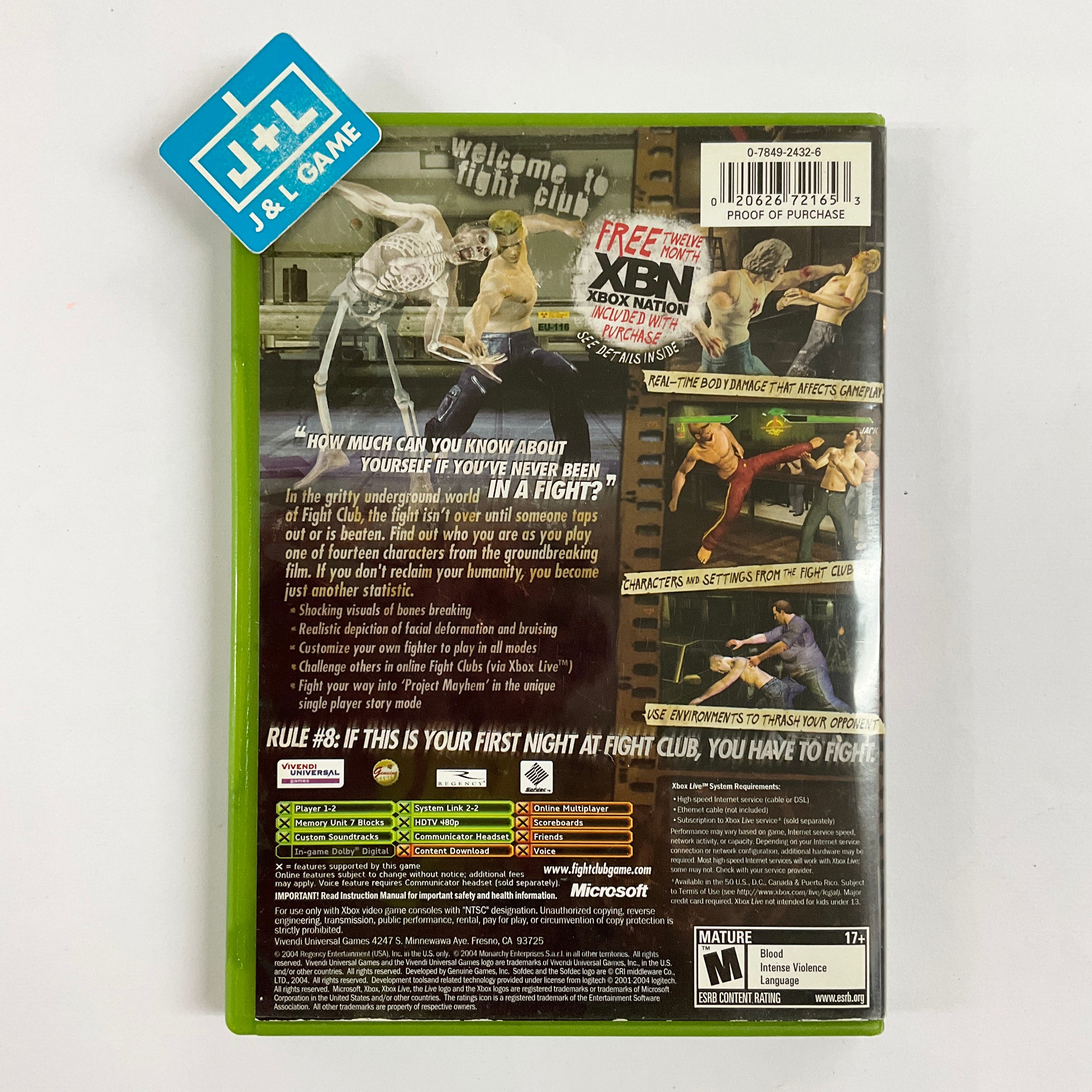 Fight Club - (XB) Xbox [Pre-Owned] Video Games VU Games   