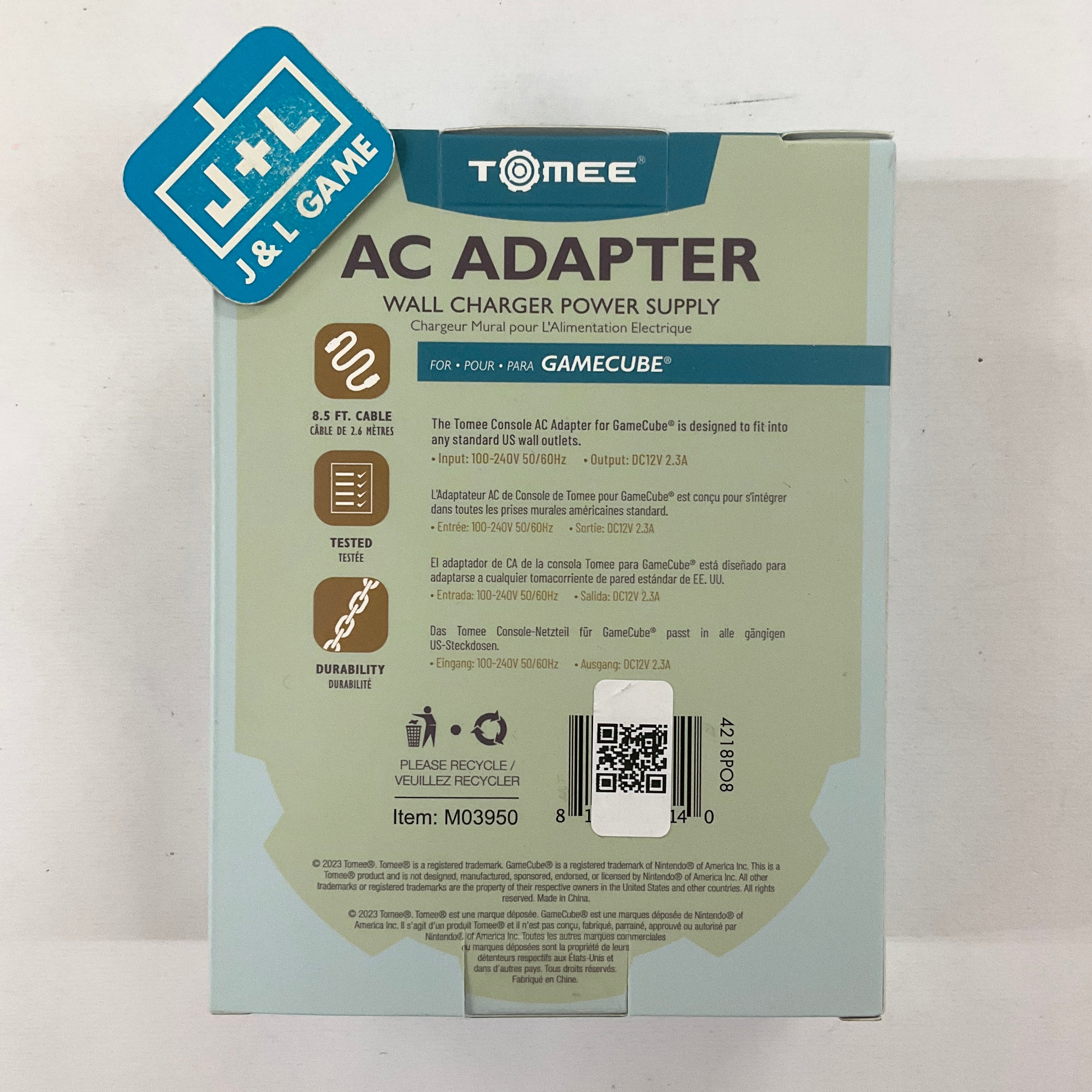 Tomee GameCube AC Adapter - (GC) Nintendo GameCube Accessories Tomee   