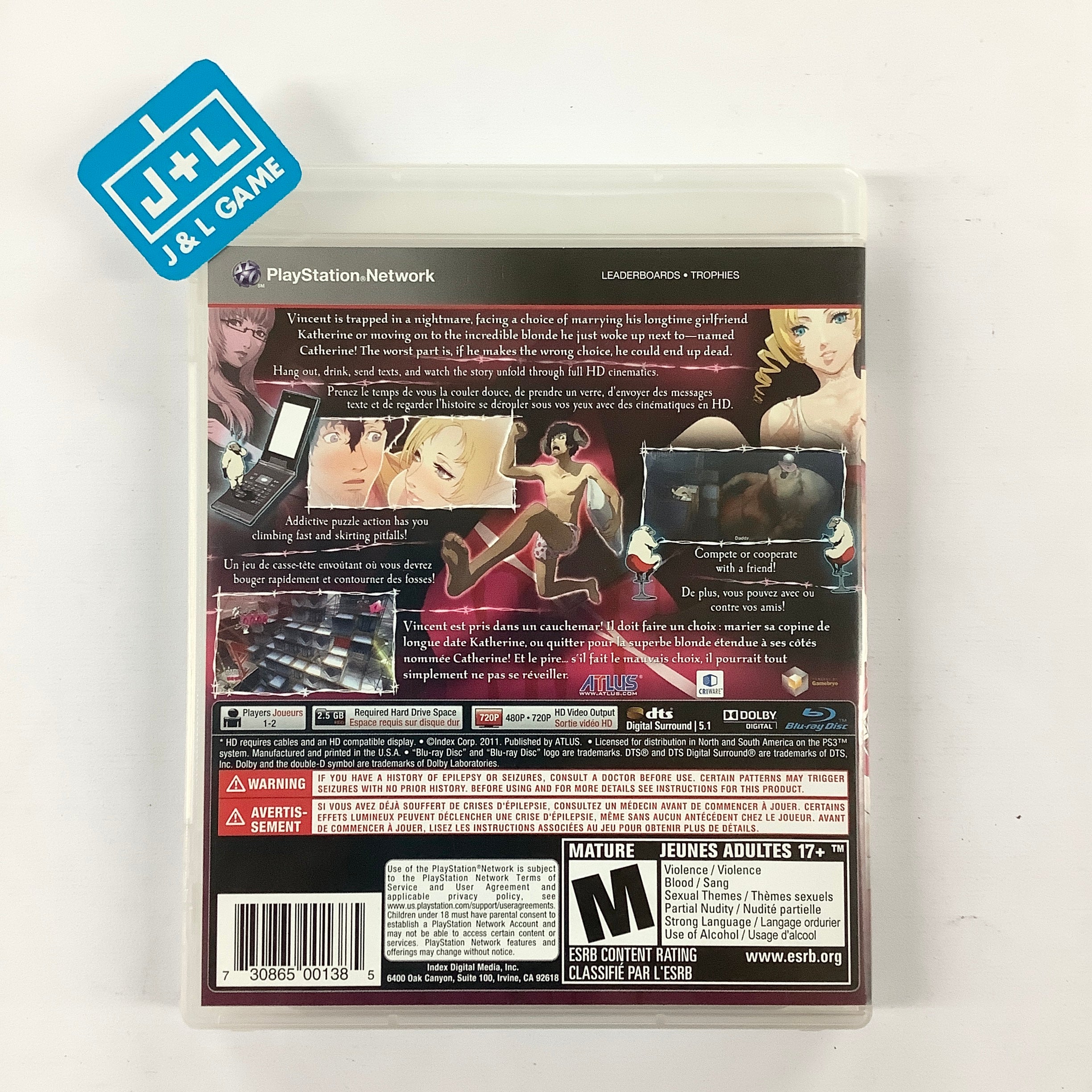 Catherine - (PS3) PlayStation 3 [Pre-Owned] Video Games Atlus   