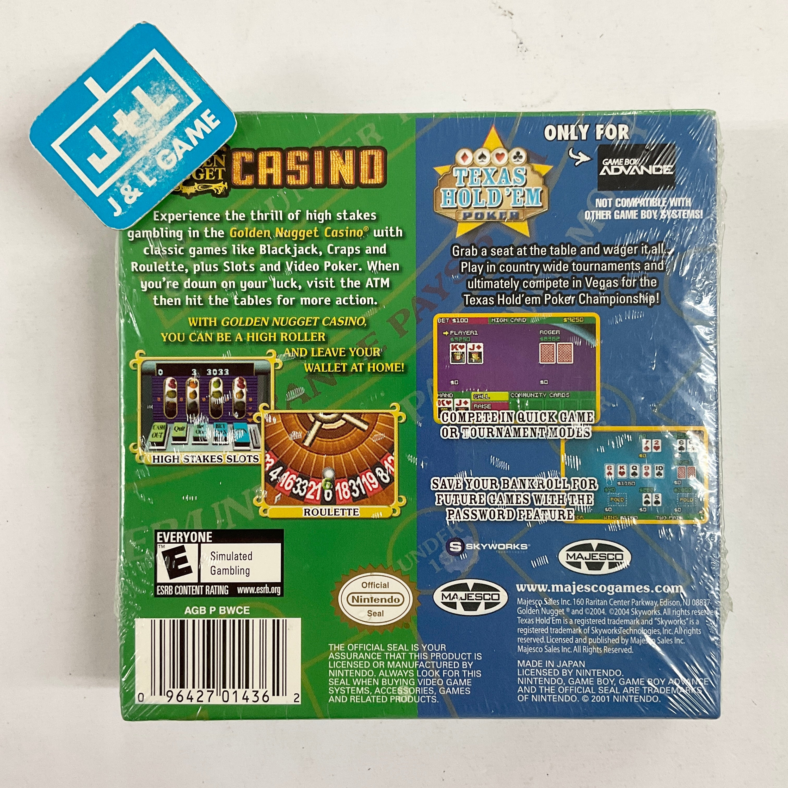 Golden Nugget Casino / Texas Hold 'Em Double Pack - (GBA) Game Boy Advance Video Games Majesco   