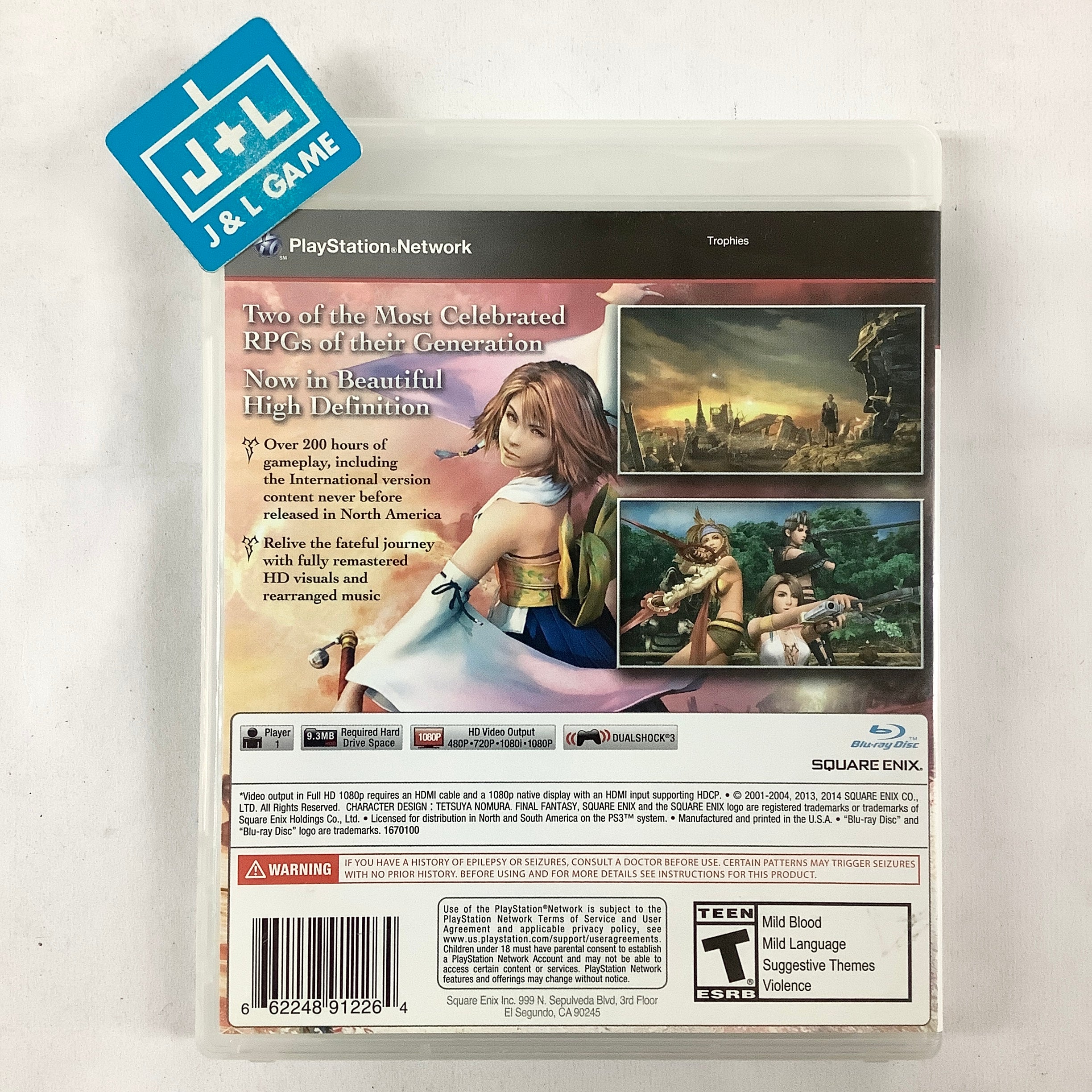 Final Fantasy X / X-2 HD Remaster - (PS3) PlayStation 3 [Pre-Owned] Video Games Square Enix   