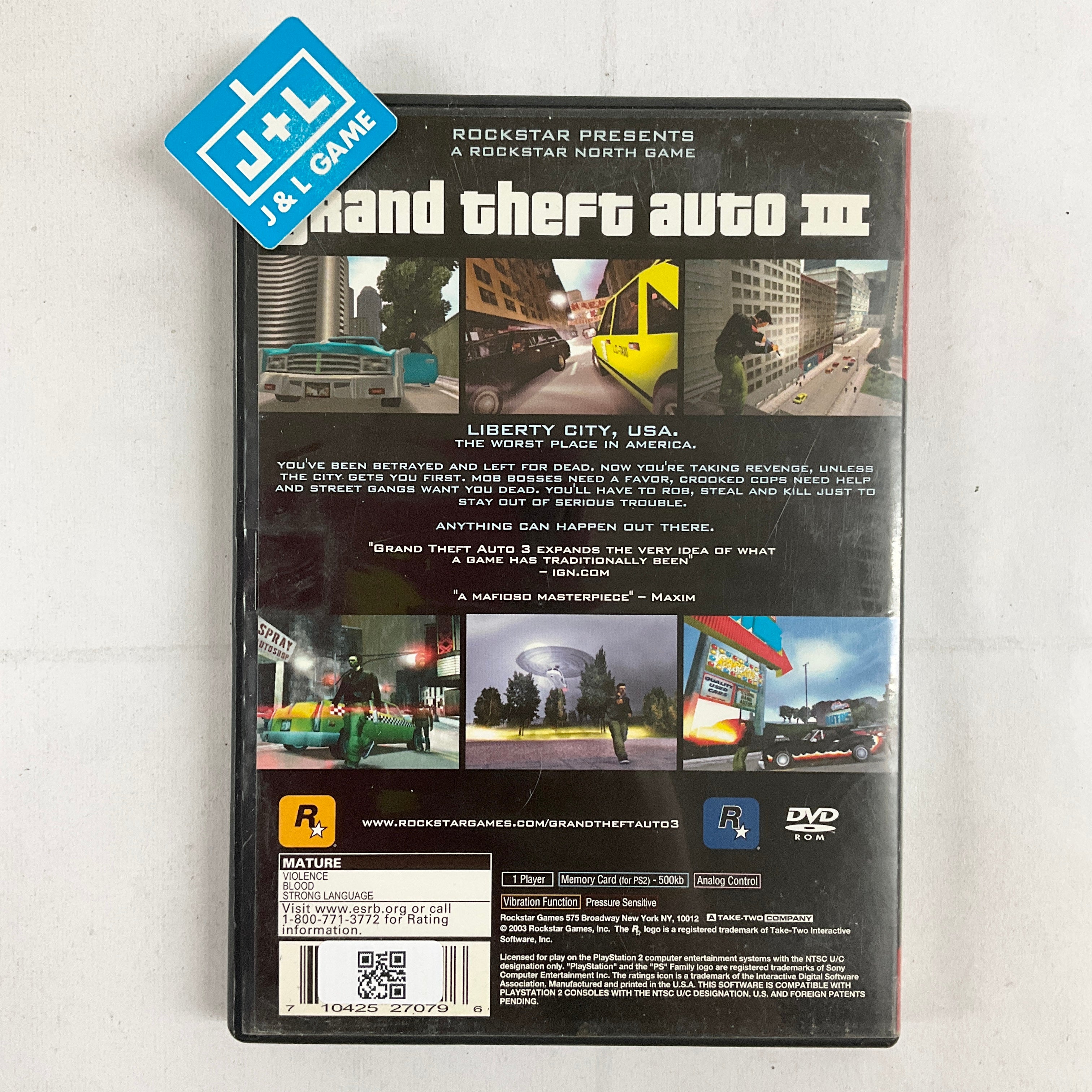 Grand Theft Auto III (Greatest Hits) - (PS2) PlayStation 2 [Pre-Owned] Video Games Rockstar Games   