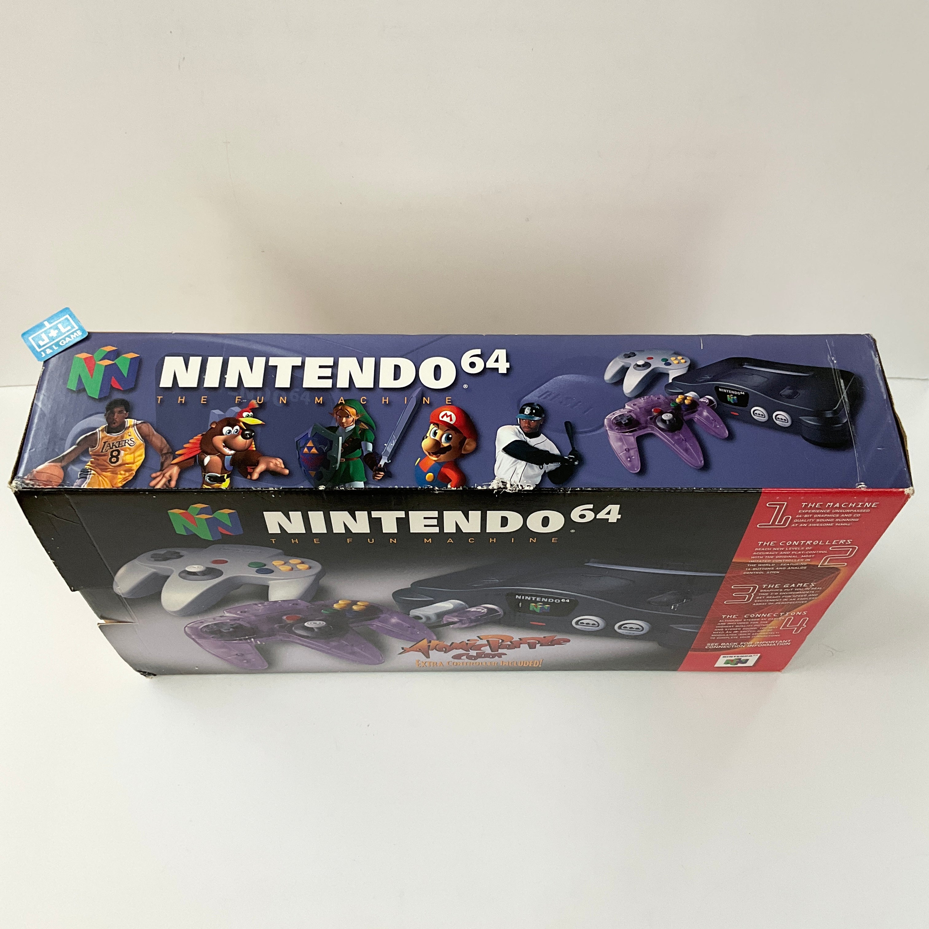 Nintendo 64 Hardware Console w/ Atomic Purple Controller (Black) - (N64) Nintendo 64 [Pre-Owned] Video Games Nintendo   