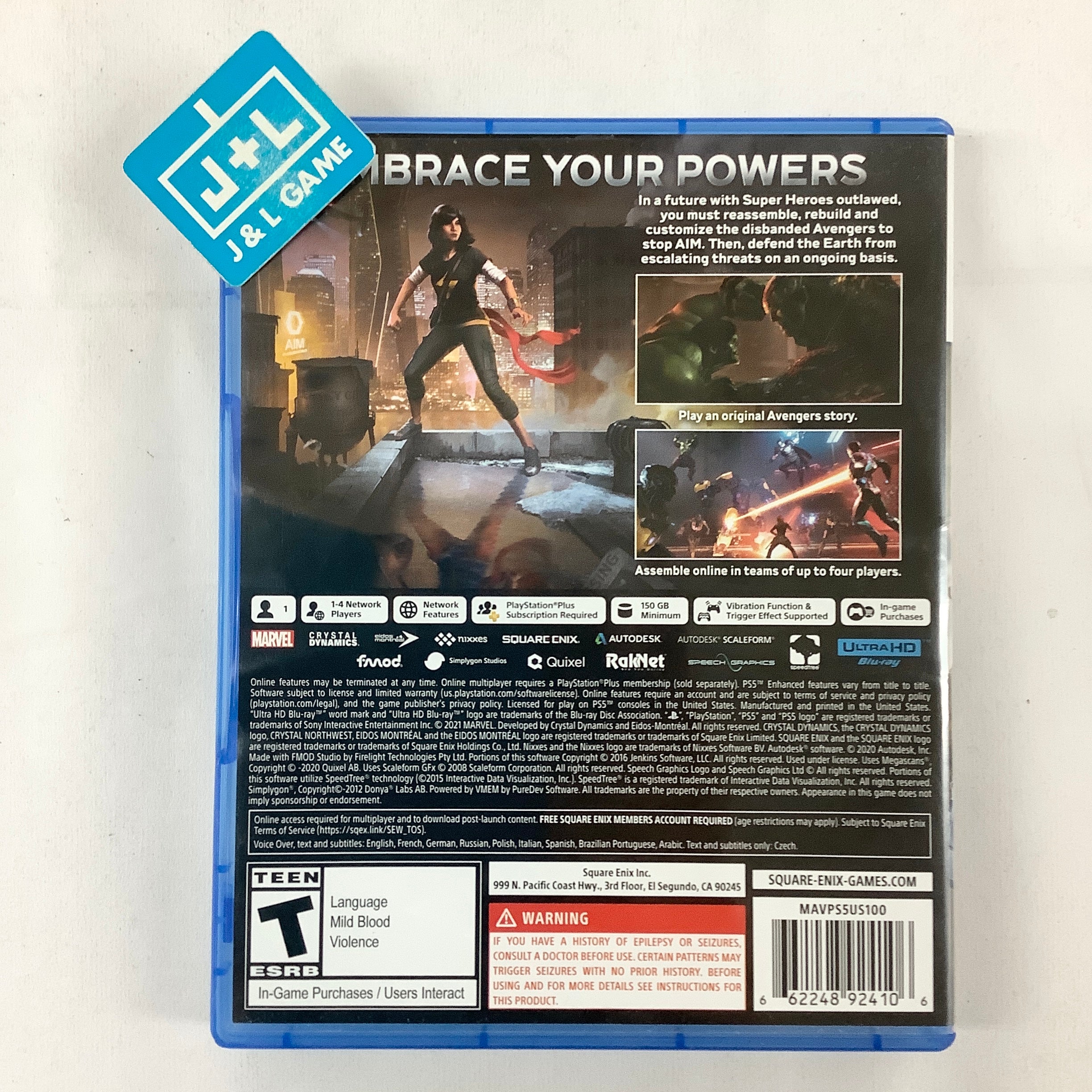 Marvel's Avengers - (PS5) PlayStation 5 [Pre-Owned] Video Games Square Enix   