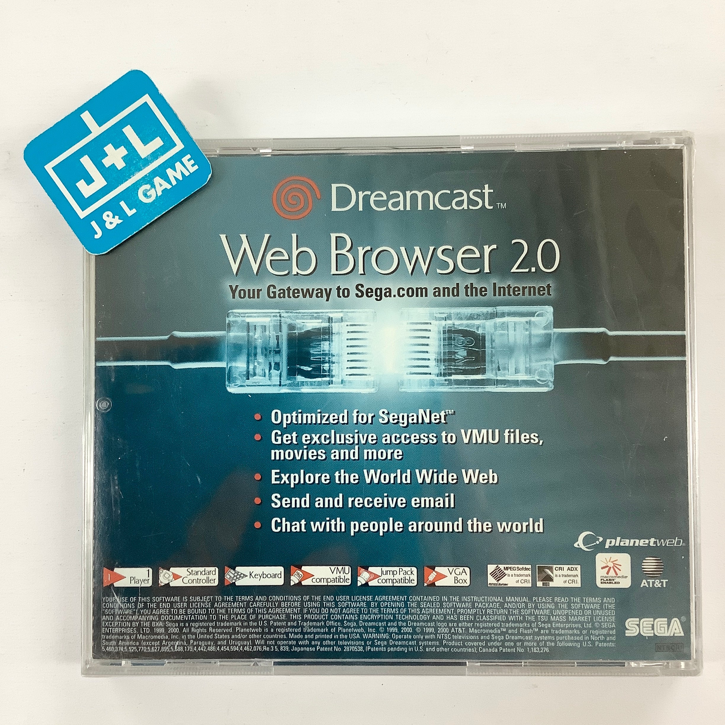 PlanetWeb Web Browser 2.0 - (DC) SEGA Dreamcast Video Games Sega   