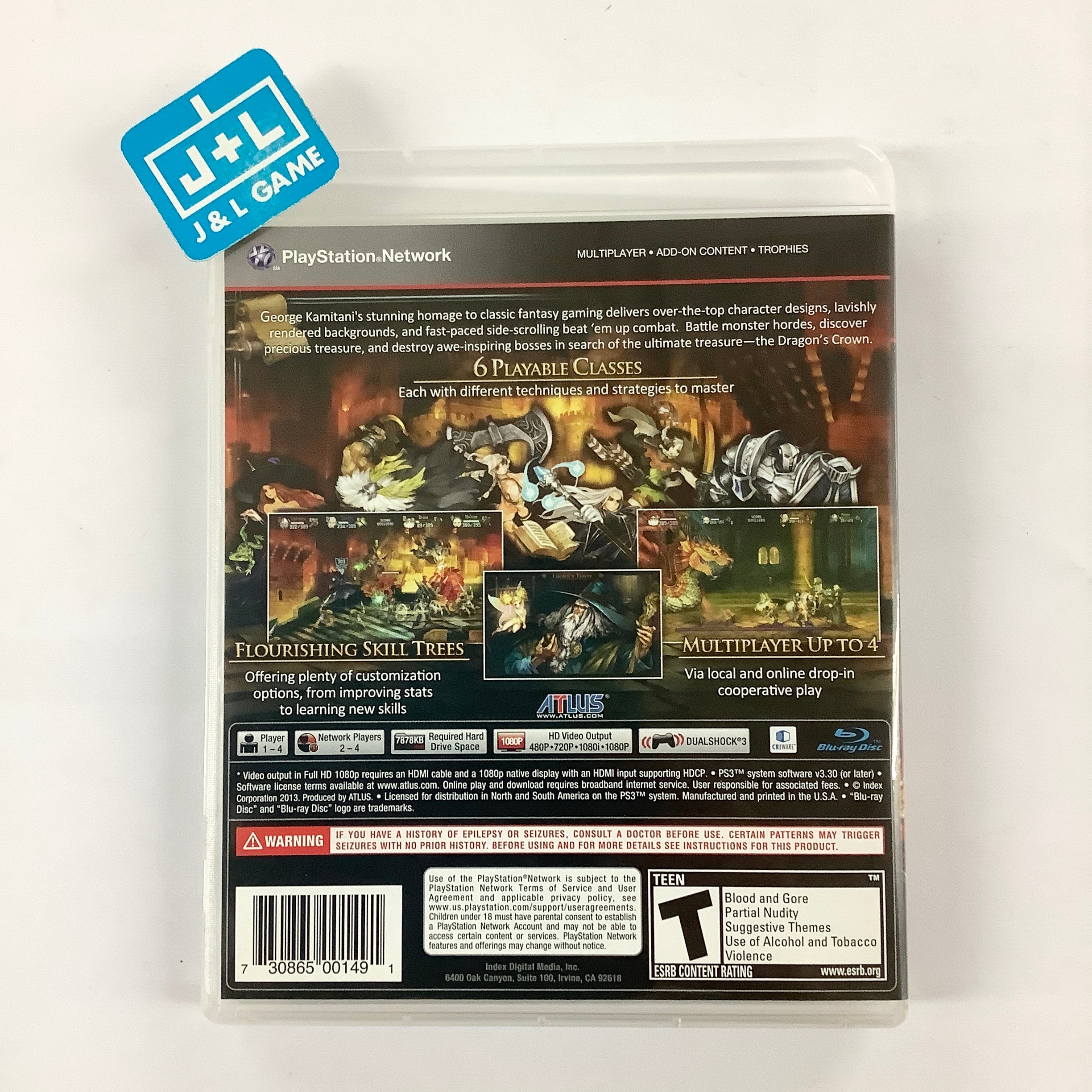 Dragon's Crown - (PS3) PlayStation 3 [Pre-Owned] Video Games Atlus   