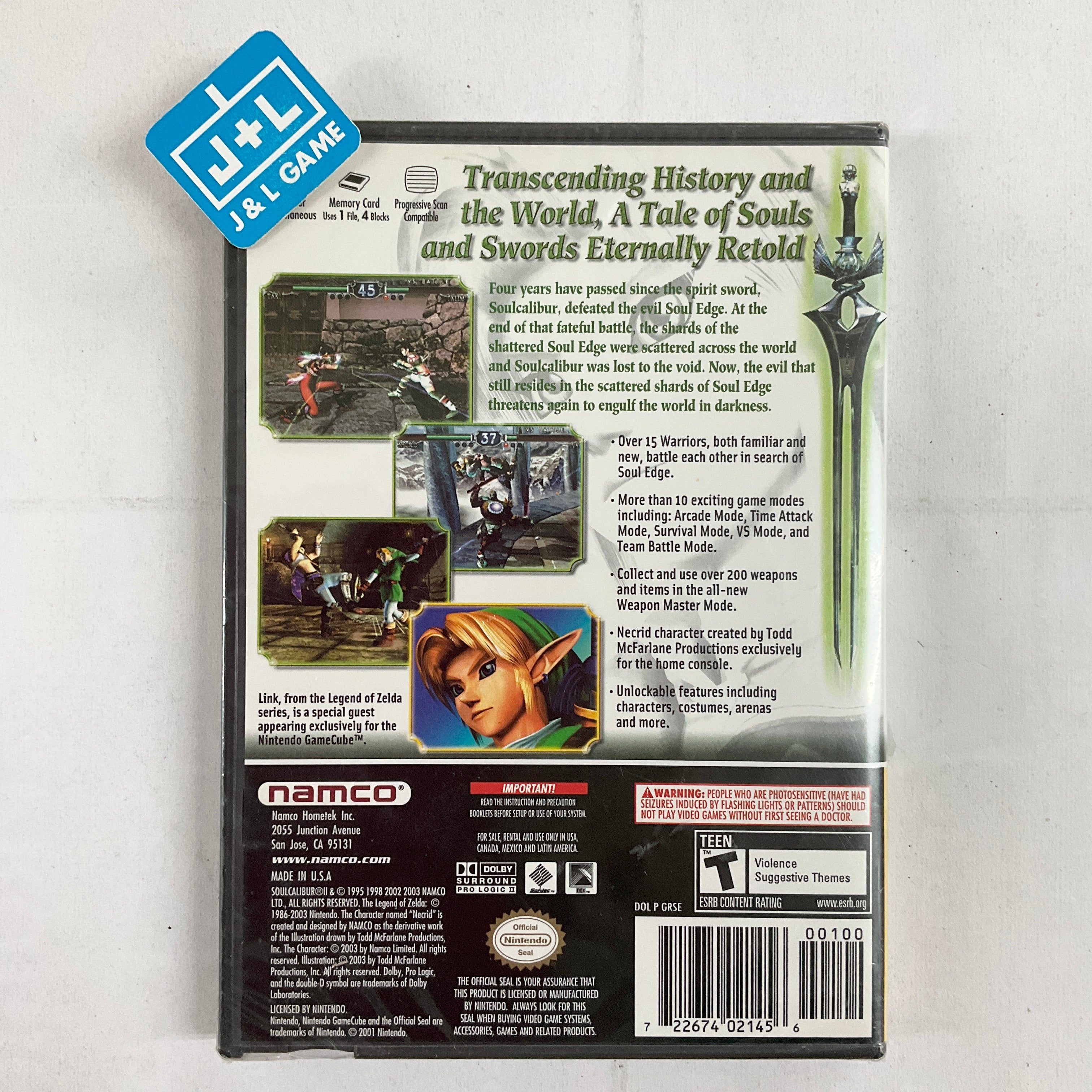 Soul Calibur II (Player's Choice) - (GC) GameCube Video Games Namco   