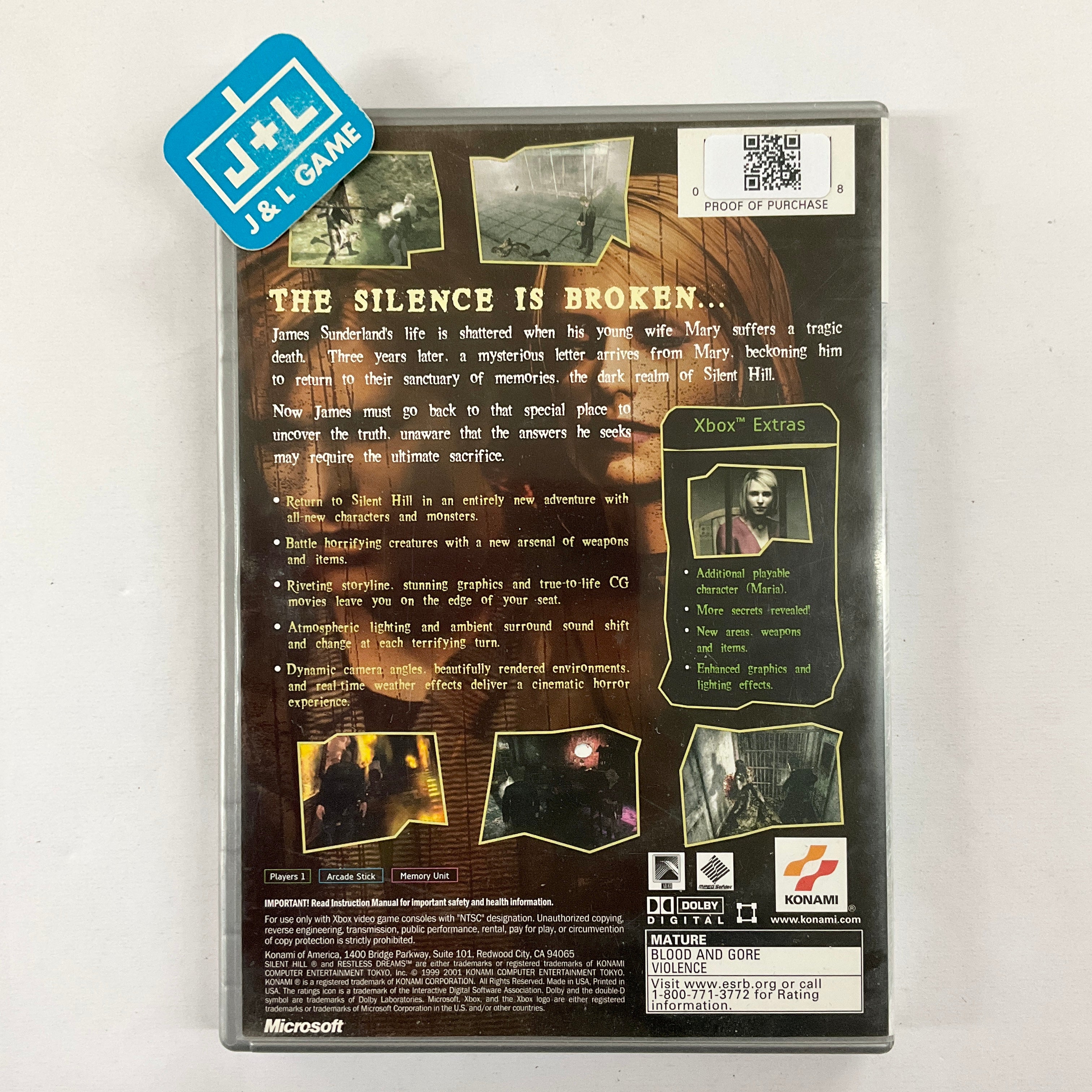 Silent Hill 2: Restless Dreams (Platinum Hits) - (XB) Xbox [Pre-Owned] Video Games Konami   