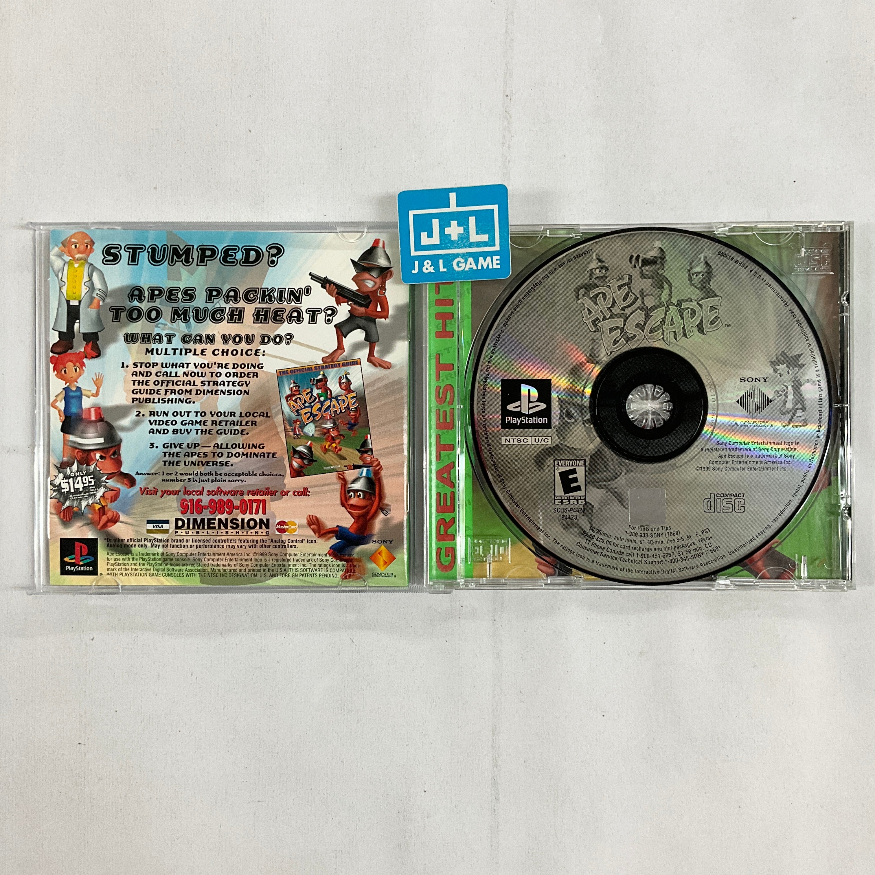 Ape Escape (Greatest Hits) - (PS1) PlayStation 1 [Pre-Owned] Video Games SCEA   