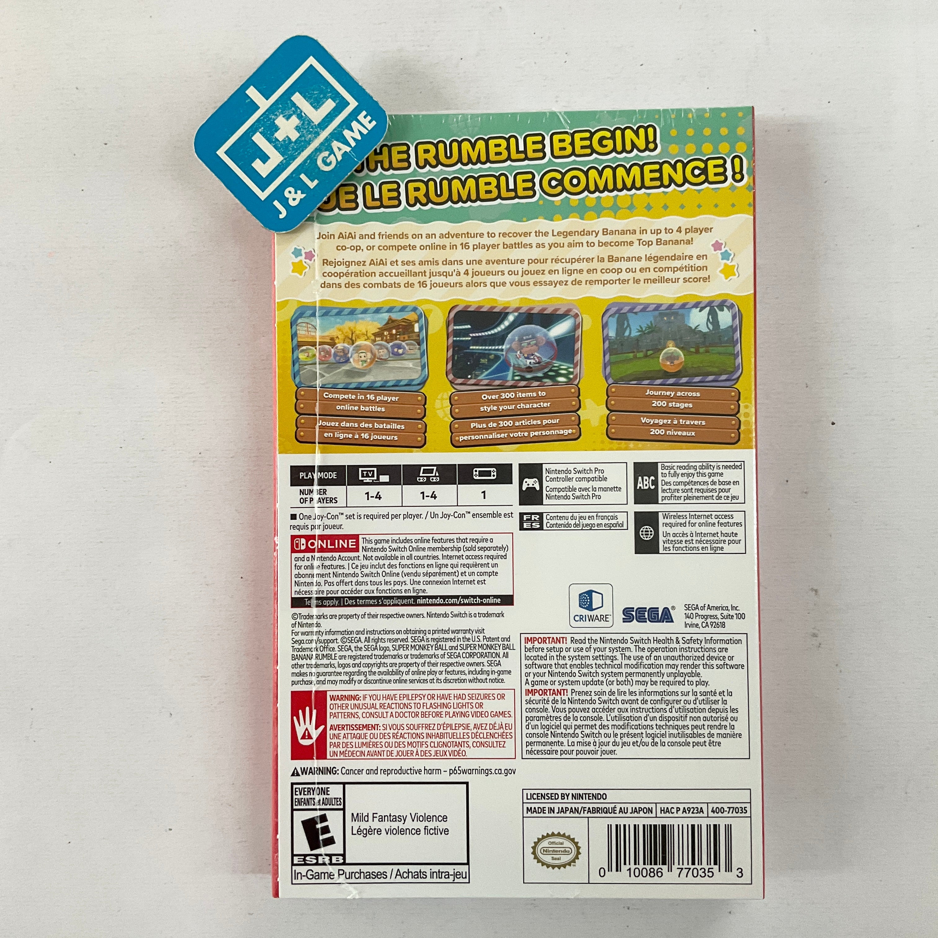 Super Monkey Ball Banana Rumble (Launch Edition) - (NSW) Nintendo Switch Video Games Sega   