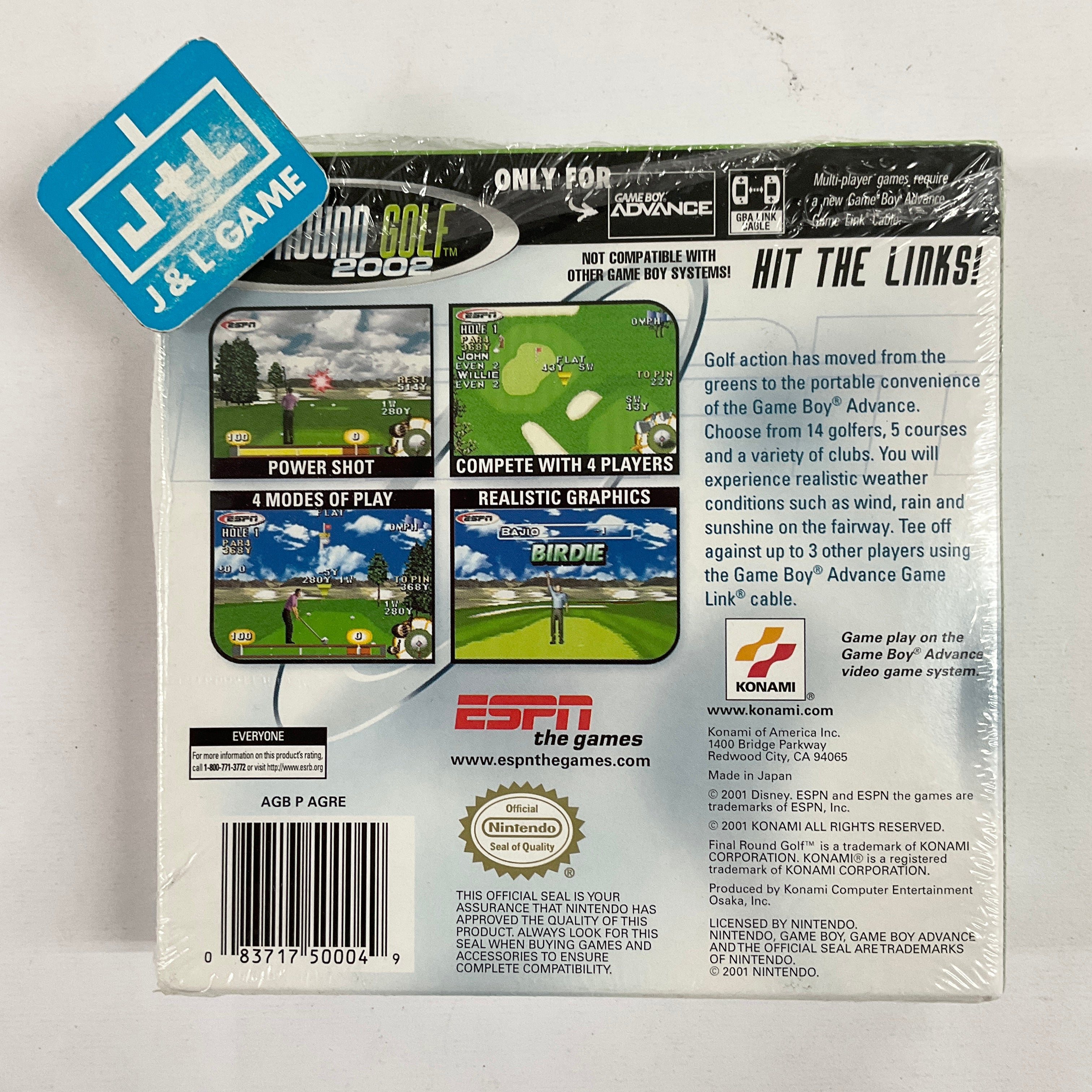 ESPN Final Round Golf 2002 - (GBA) Game Boy Advance Video Games Konami   