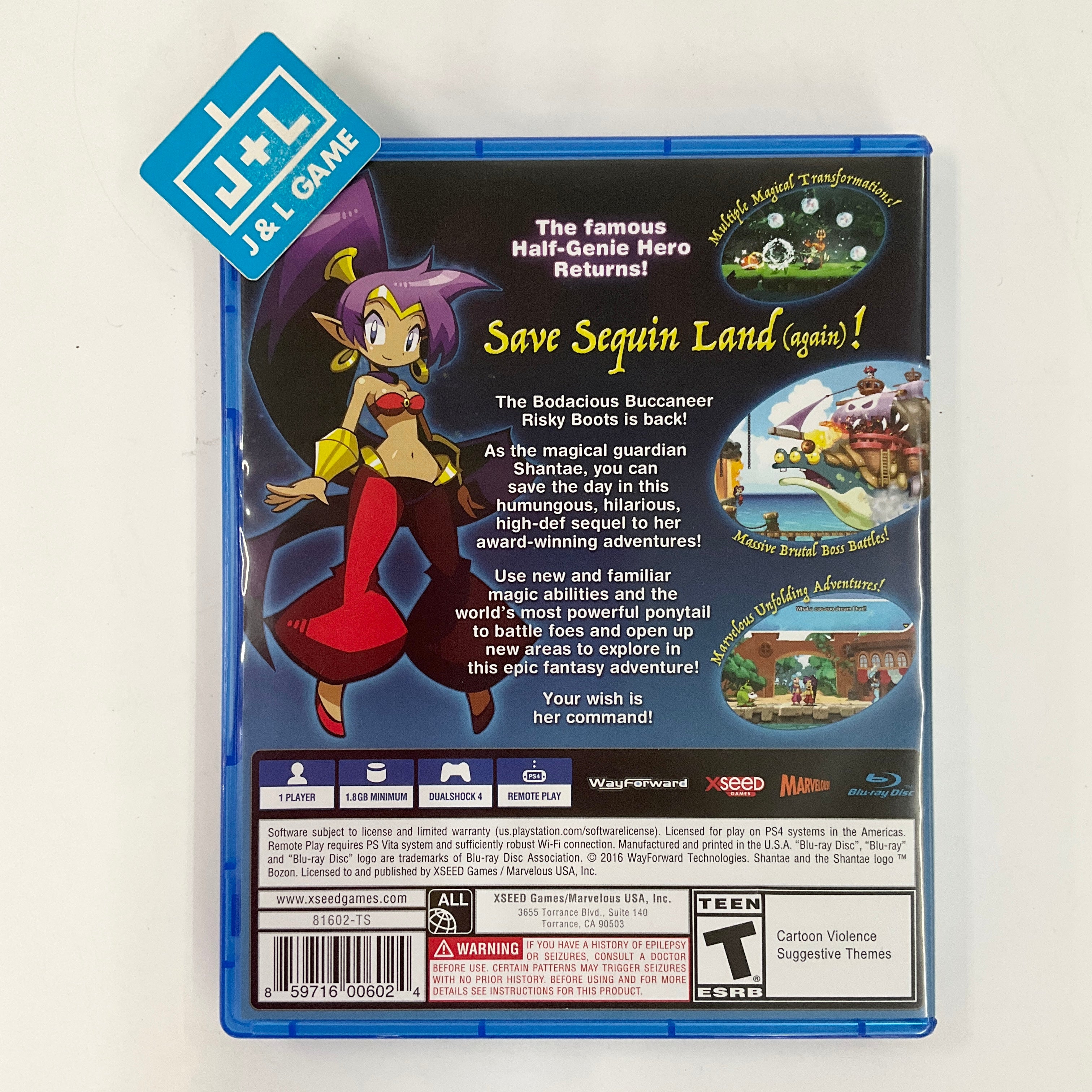 Shantae: Half-Genie Hero - (PS4) PlayStation 4 [Pre-Owned] Video Games XSEED Games
