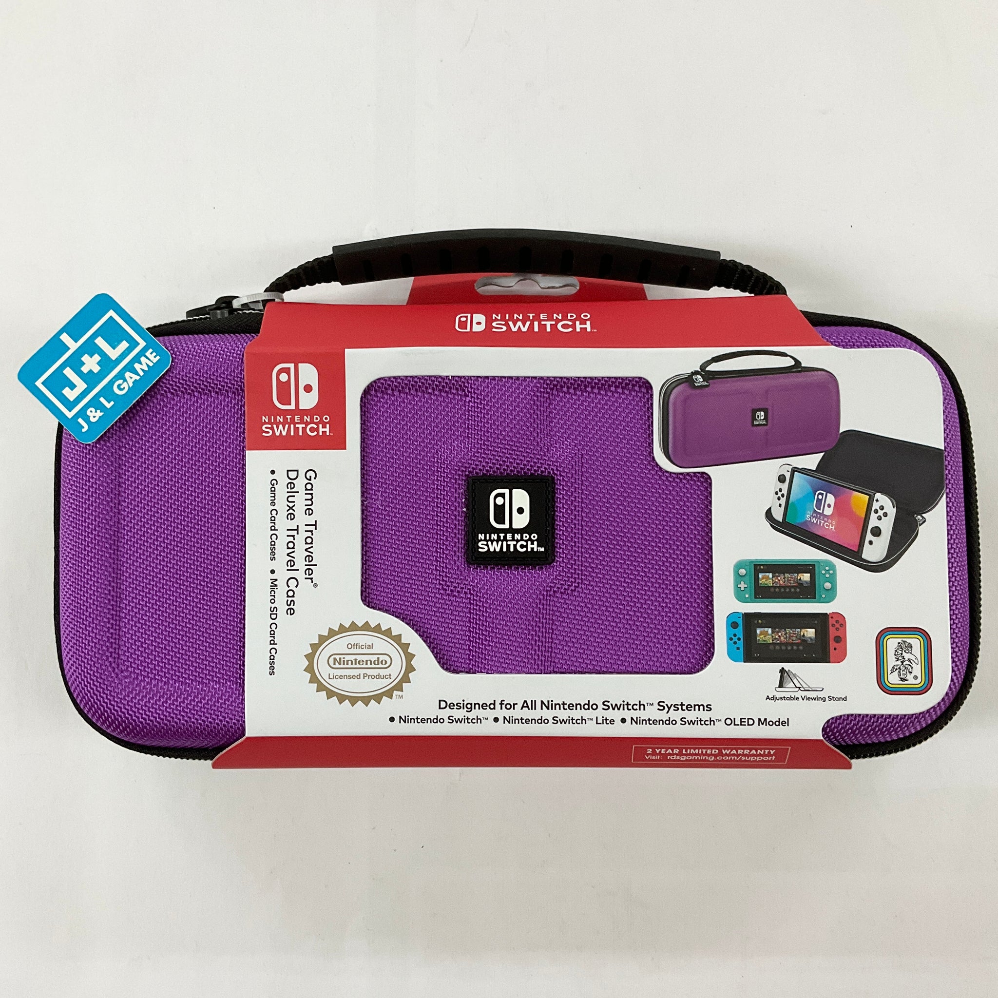 RDS Industries Deluxe Travel Case (Purple) - (NSW) Nintendo Switch Accessories Game Traveler   