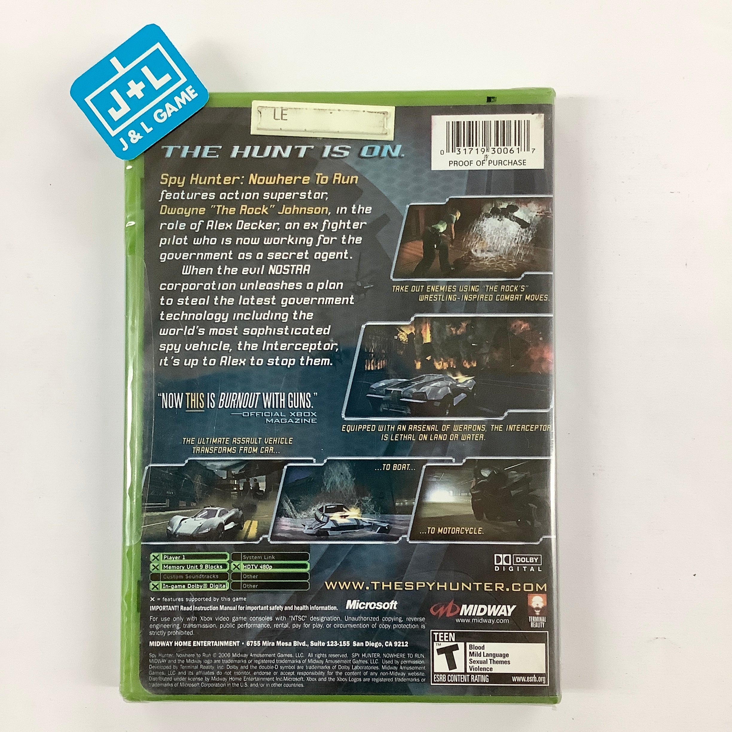 Spy Hunter: Nowhere To Run - (XB) Xbox Video Games Midway   