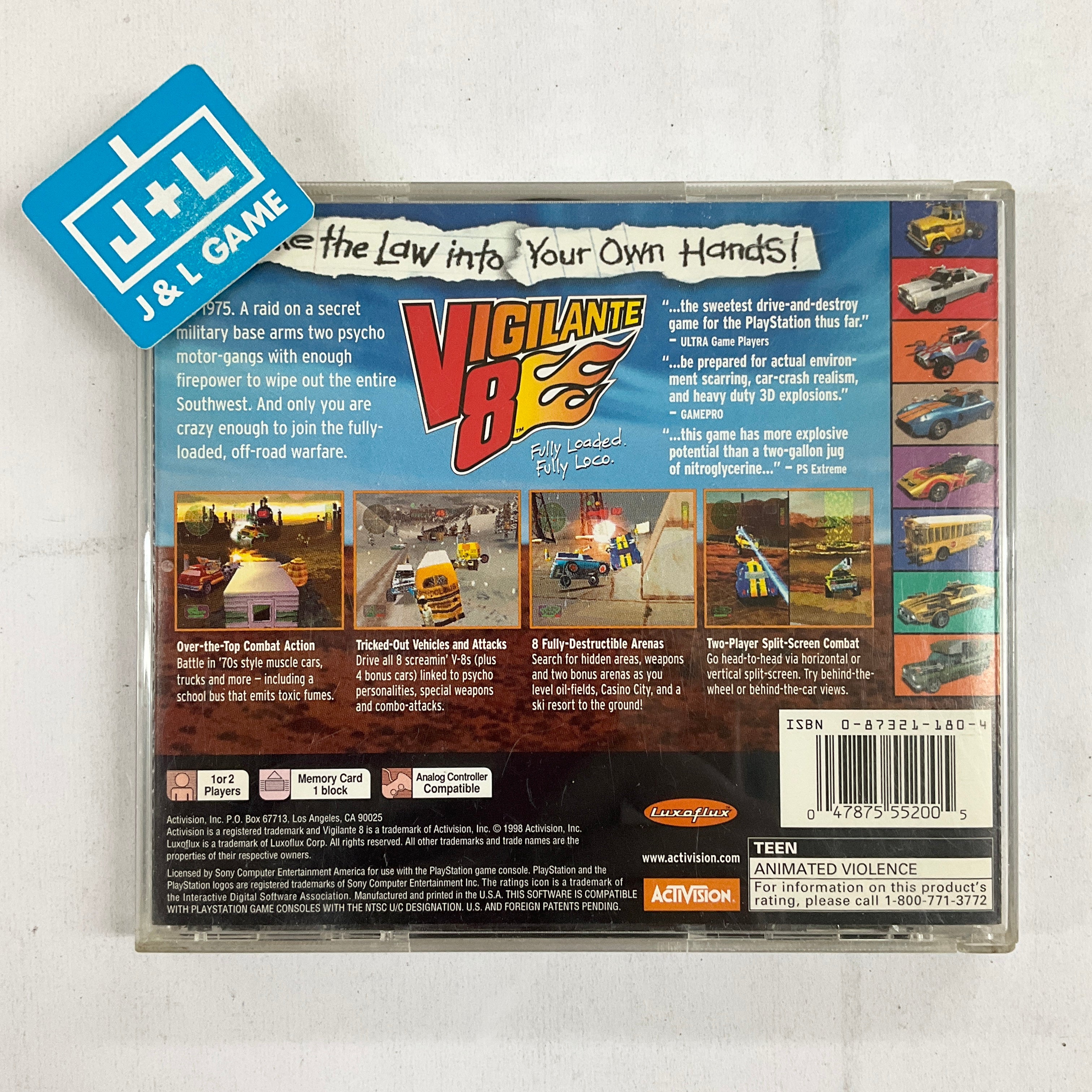 Vigilante 8 - (PS1) Playstation 1 [Pre-Owned] Video Games Activision Inc.   