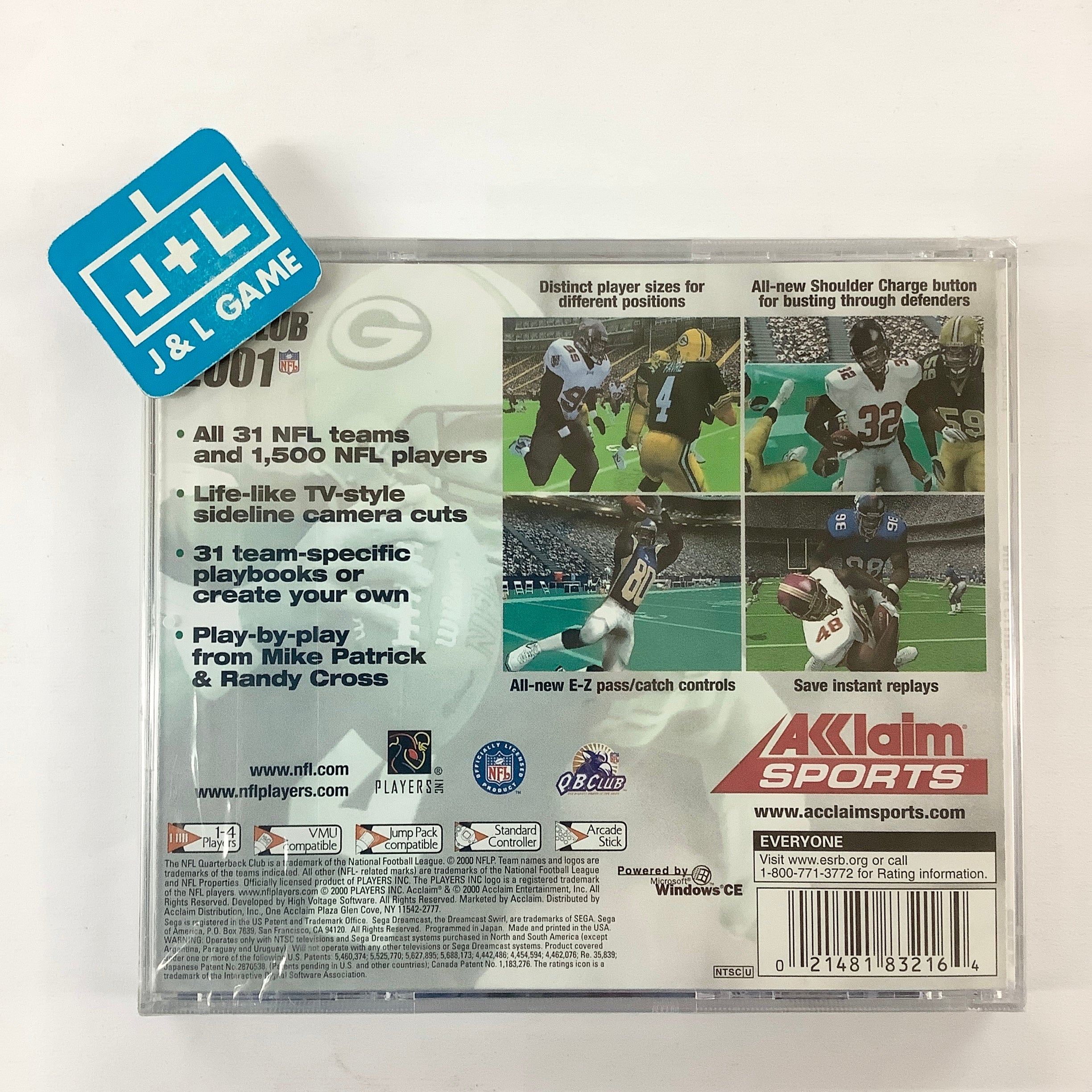 NFL QB Club 2001 - (DC) SEGA Dreamcast Video Games Acclaim   