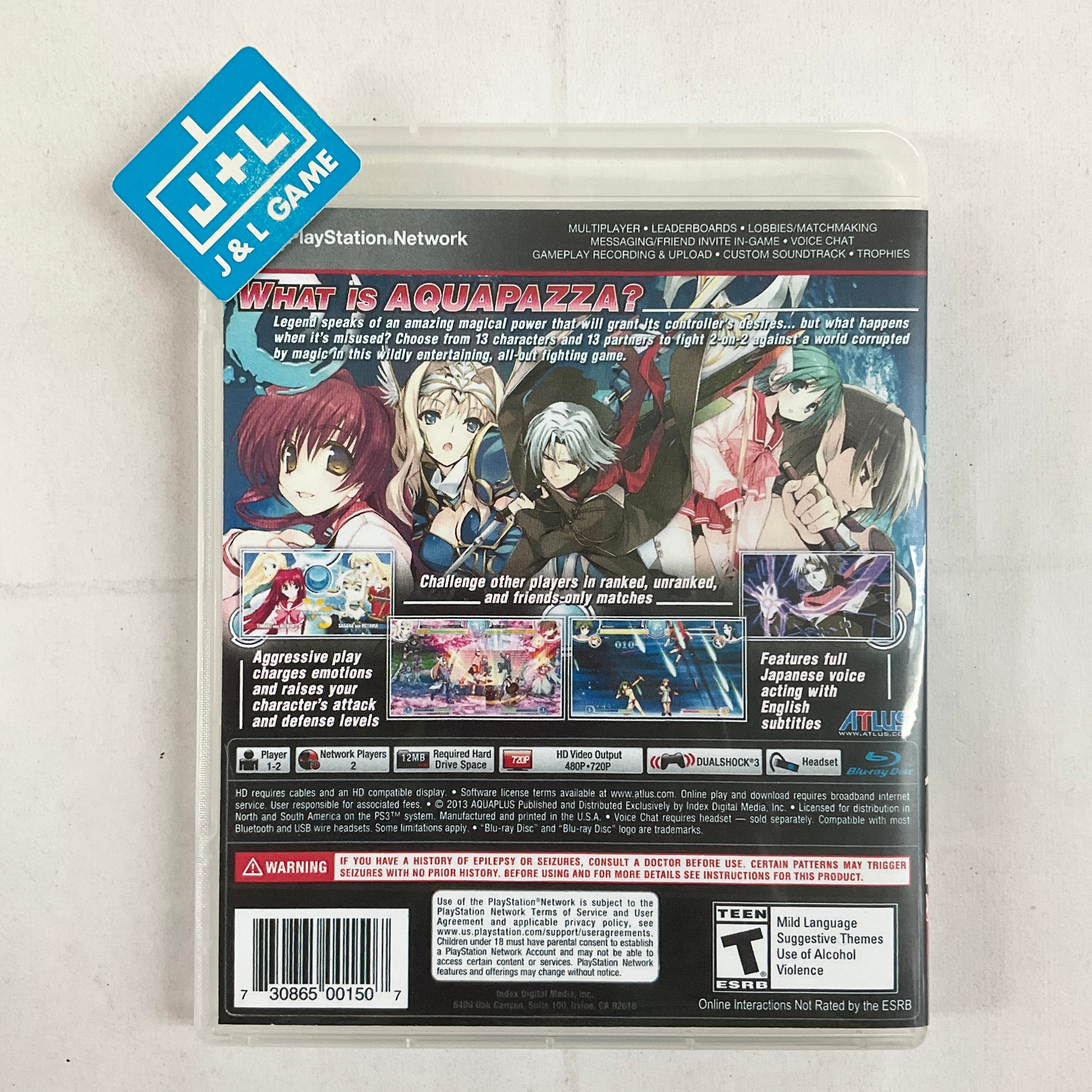 AquaPazza: AquaPlus Dream Match - (PS3) PlayStation 3 [Pre-Owned] Video Games Atlus   