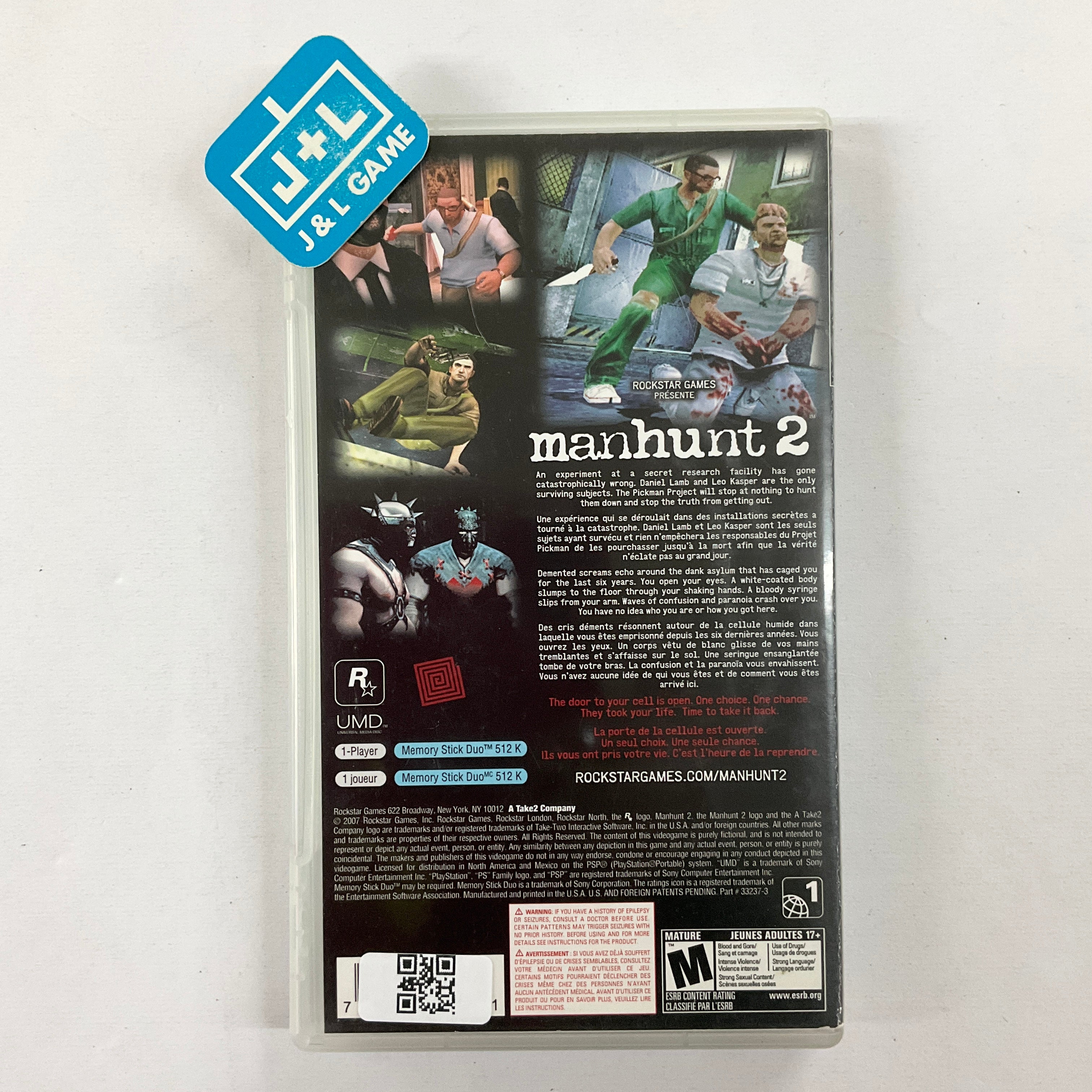 Manhunt 2 - Sony PSP [Pre-Owned] Video Games Rockstar Games   