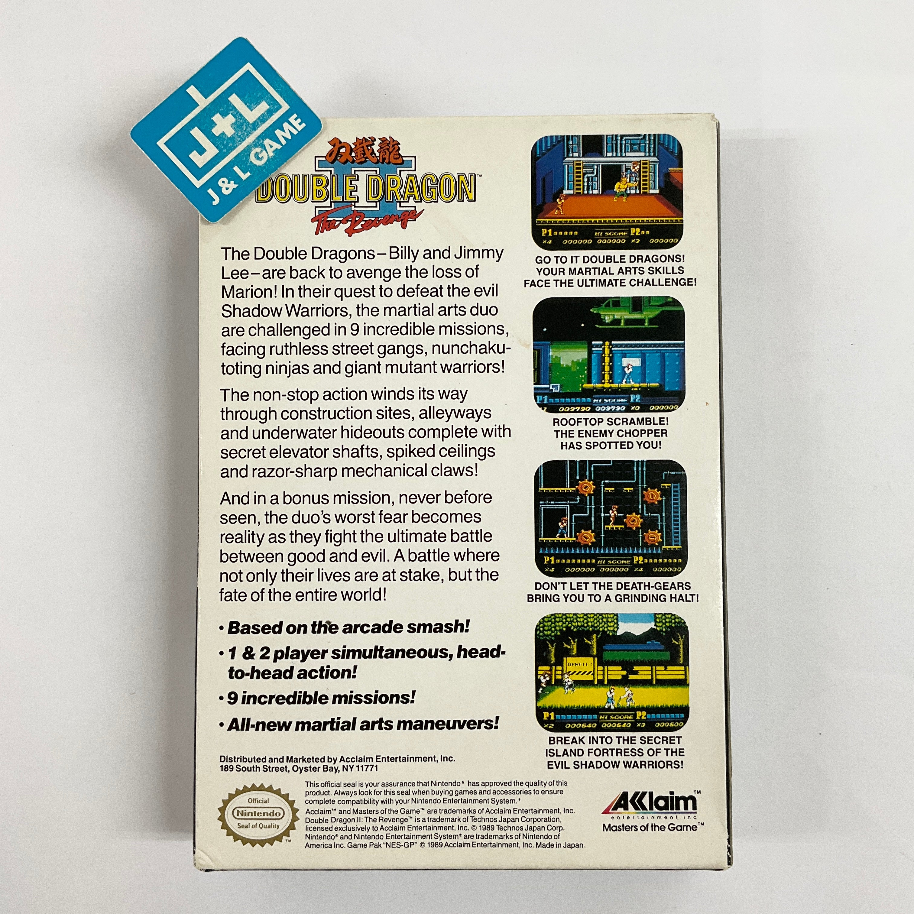 Double Dragon II: The Revenge - (NES) Nintendo Entertainment System [Pre-Owned] Video Games Acclaim   