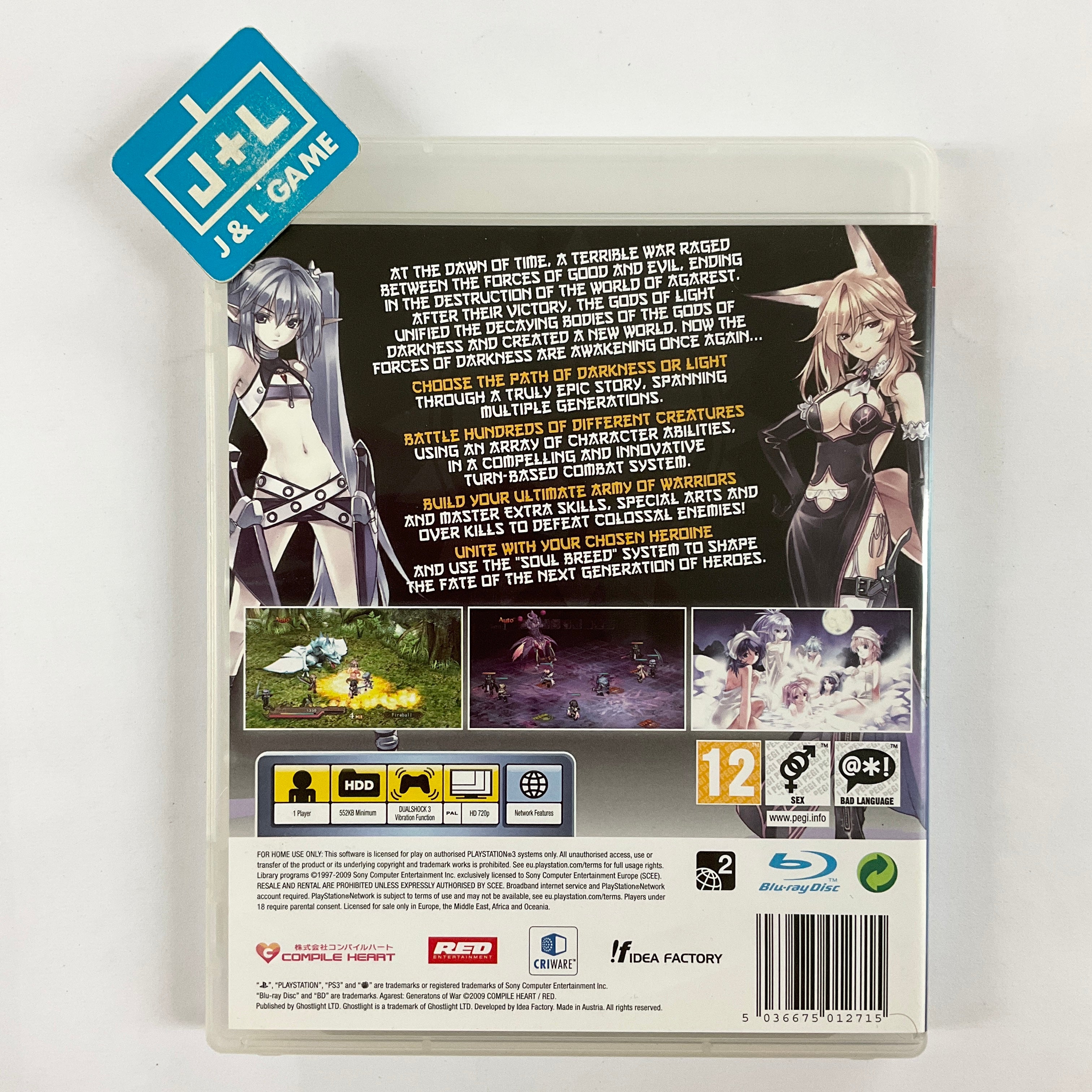 Agarest: Generations of War - (PS3) PlayStation 3 [Pre-Owned] (European Import) Video Games Ghostlight   