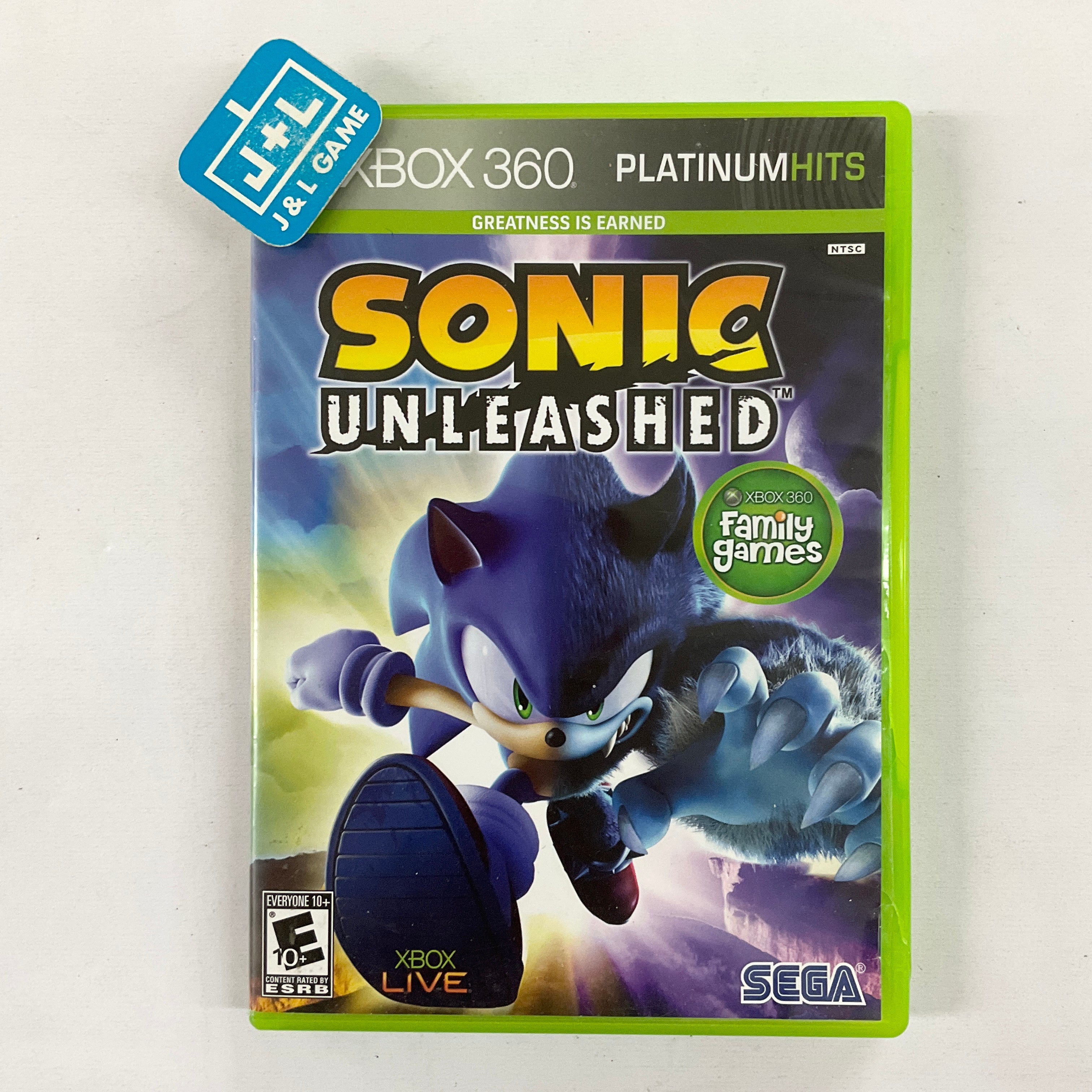 Sonic Unleashed (Platinum Hits) - Xbox 360 [Pre-Owned] Video Games Sega   