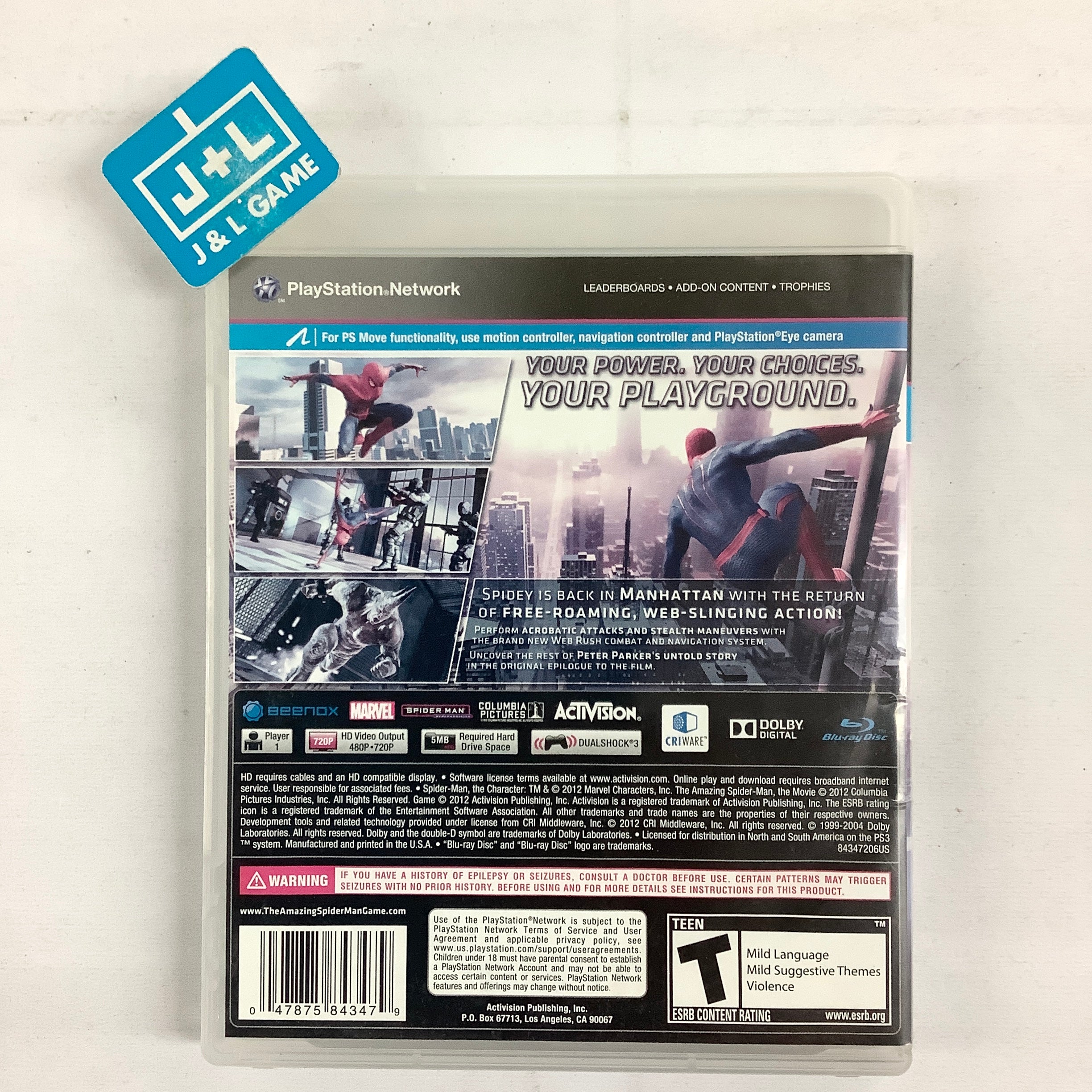The Amazing Spider-Man (輸入版) - PS3 Amazon.com: THE AMAZING SPIDER MAN PS3 EN PEGI EU : Video Games