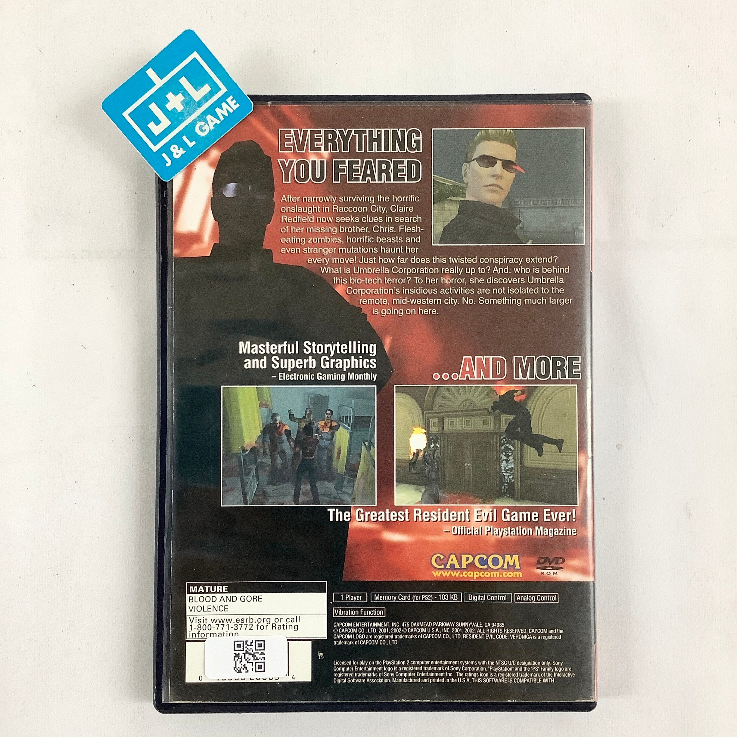 Resident Evil Code: Veronica X (Greatest Hits) - (PS2) PlayStation 2 [Pre-Owned] Video Games Capcom   