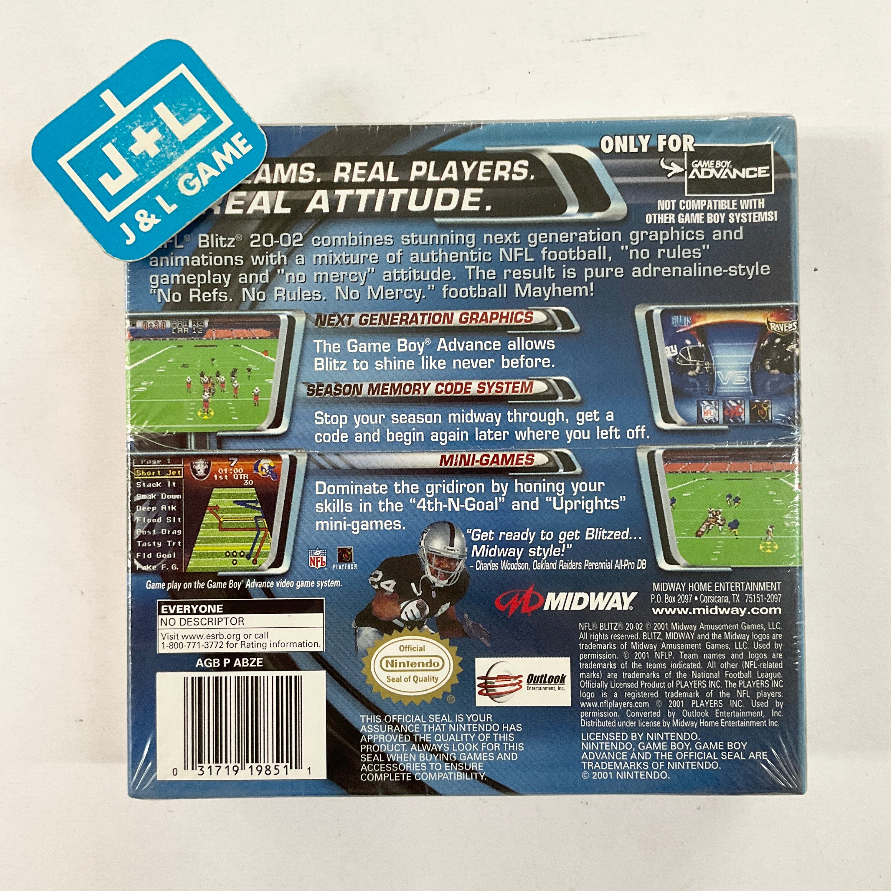 NFL Blitz 20-02 - (GBA) Game Boy Advance Video Games Midway   