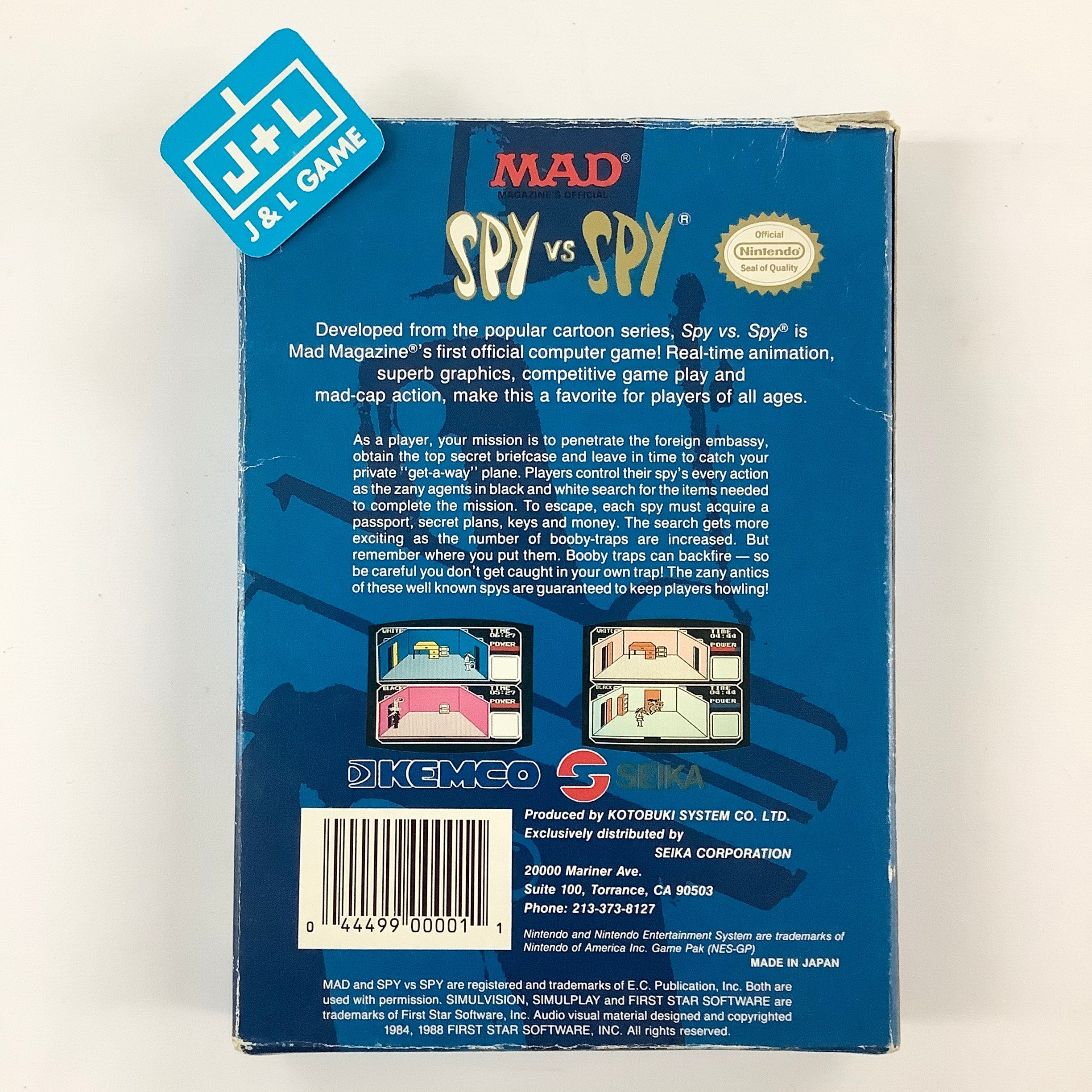 Spy vs. Spy - (NES) Nintendo Entertainment System [Pre-Owned] Video Games Kemco   