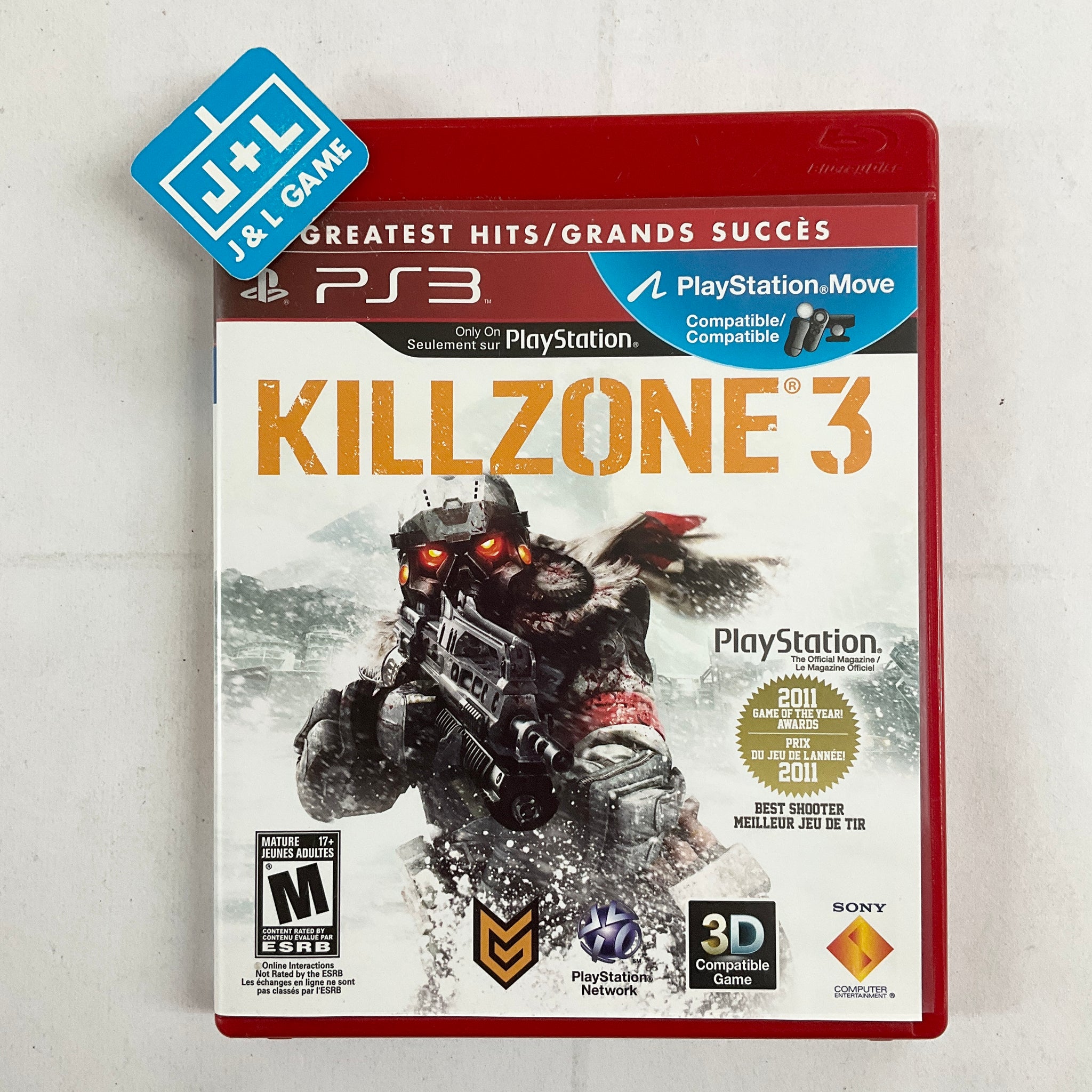 Killzone 2 (Sony PlayStation 3,) Disc & Manual