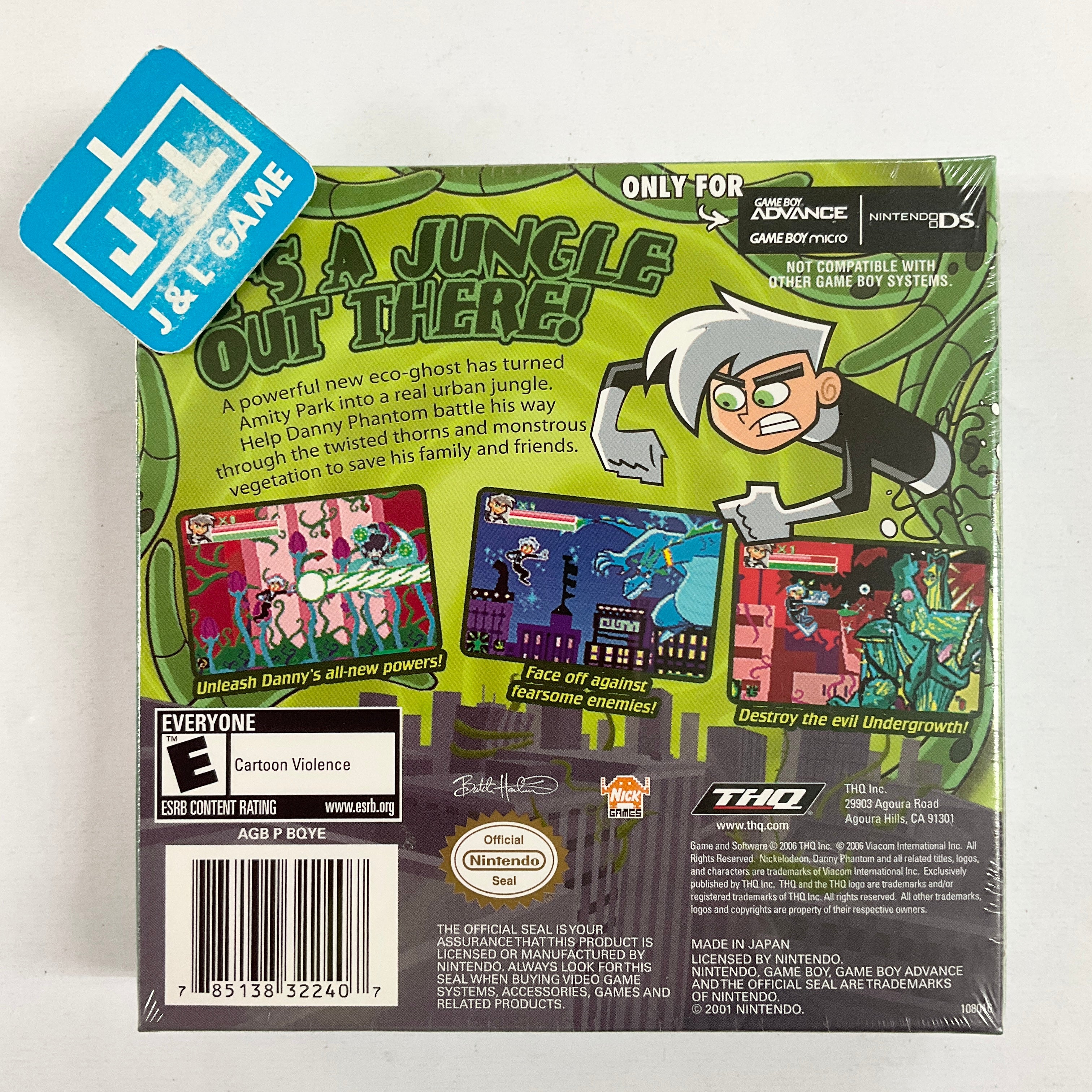 Nickelodeon Danny Phantom: Urban Jungle - (GBA) Game Boy Advance Video Games THQ   