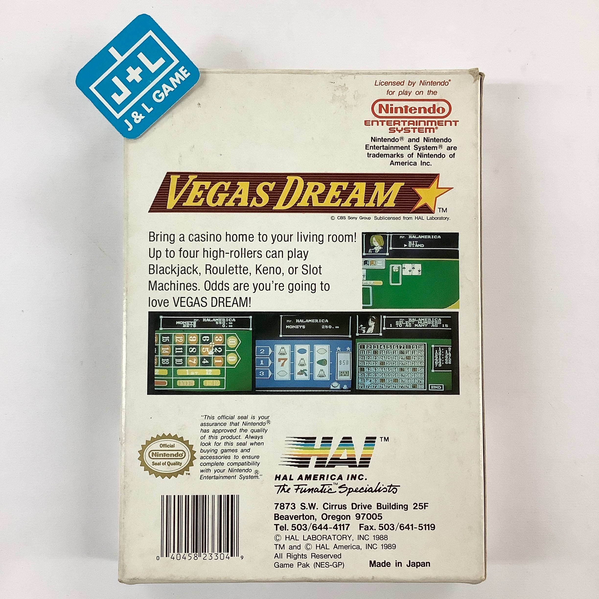 Vegas Dream - (NES) Nintendo Entertainment System [Pre-Owned] Video Games HAL Labs   