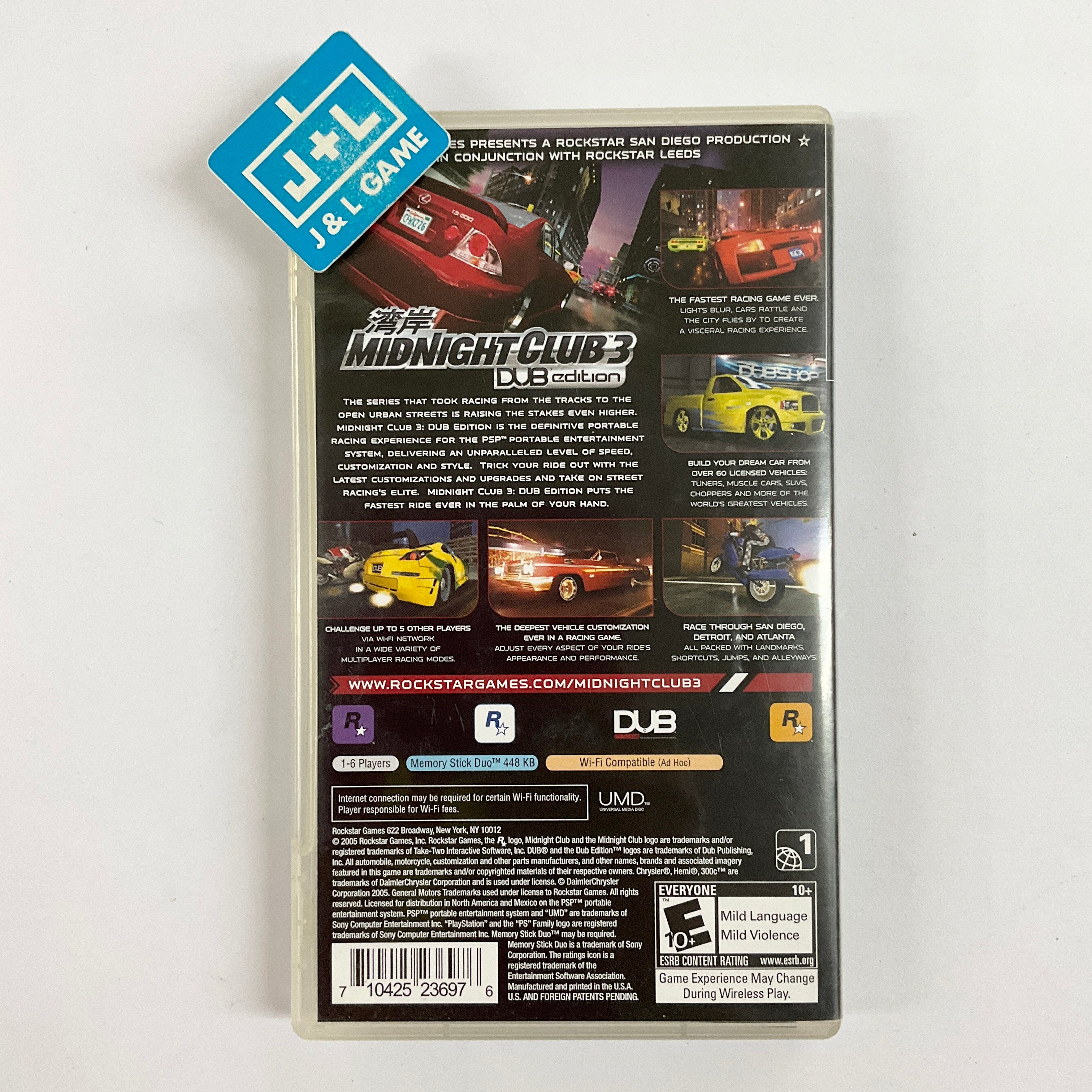Midnight Club 3: DUB Edition - SONY PSP [Pre-Owned] Video Games Rockstar Games   