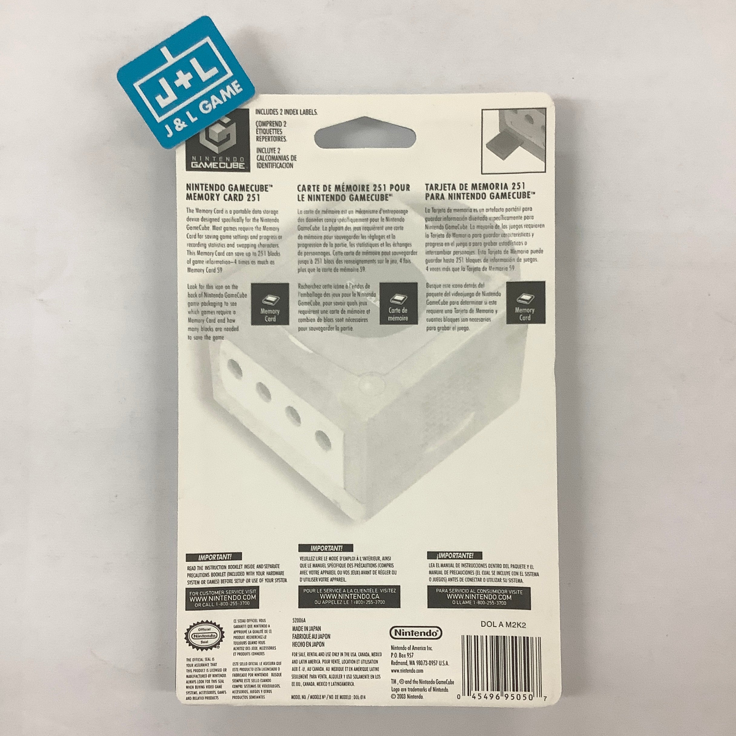 GameCube Memory Card 251 - (GC) GameCube Accessories Nintendo   