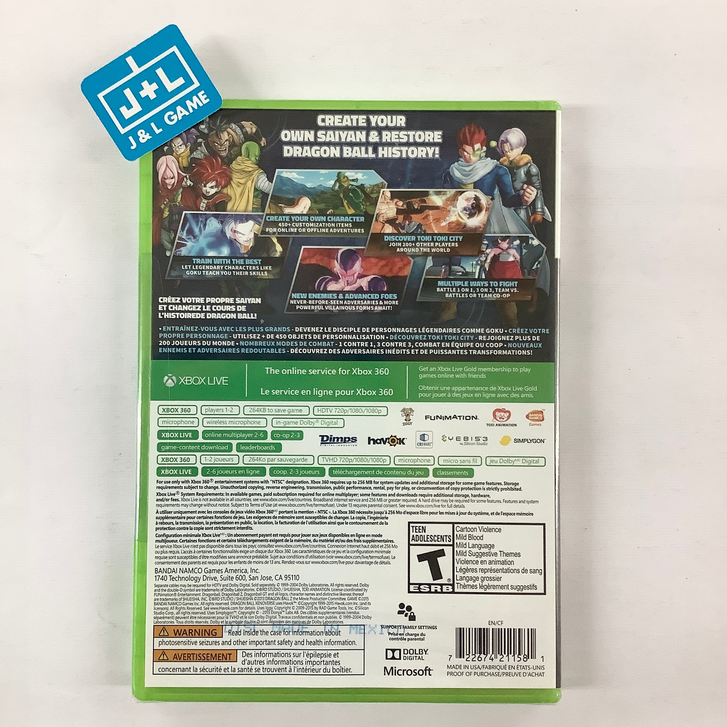Dragon Ball: Xenoverse - Xbox 360 Video Games Bandai Namco Games   